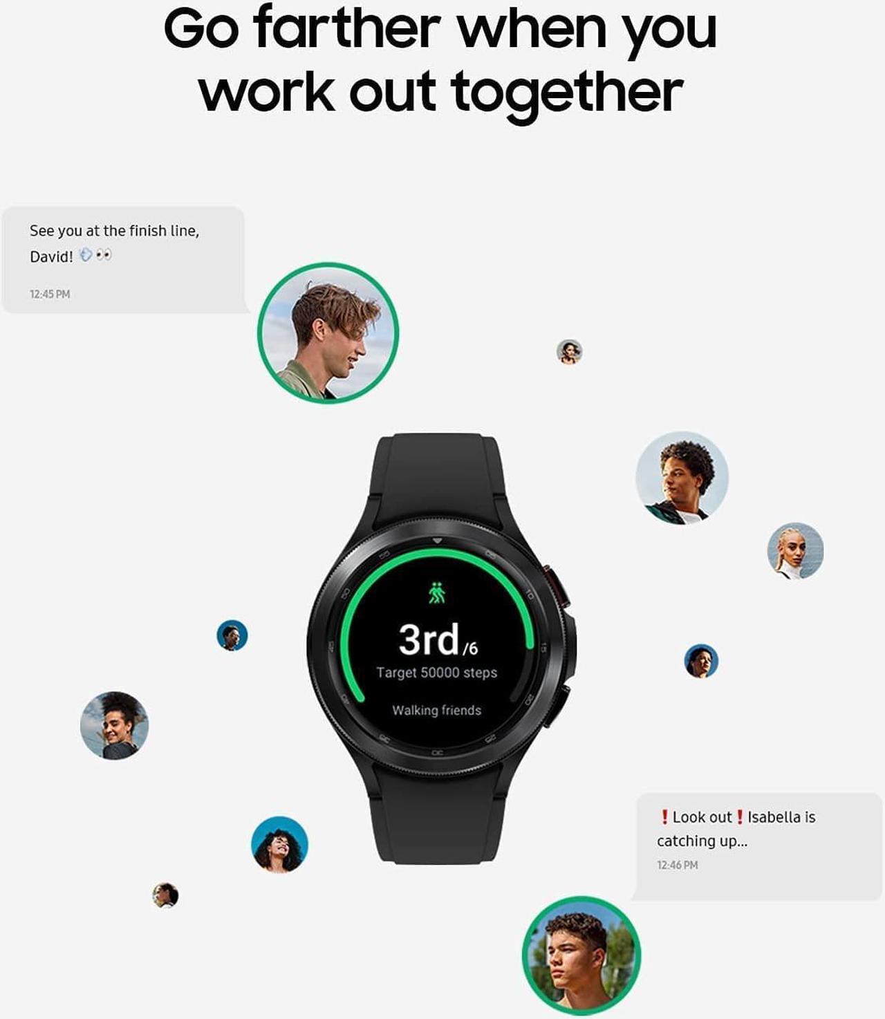 Alt view image 8 of 13 - Samsung Electronics SM-R895UZKAXAA Galaxy Watch 4 Classic Smartwatch Tracker for Fitness, Black