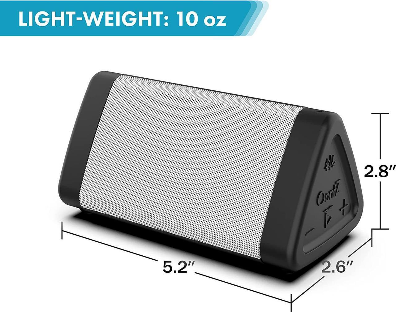 Alt view image 7 of 7 - OontZ Angle 3 Bluetooth Speaker, Portable Wireless Speaker, 10 Watts, Crystal Clear Stereo Sound, Rich Bass, IPX5 Waterproof, Loud Bluetooth Speaker (Black with White Grille)