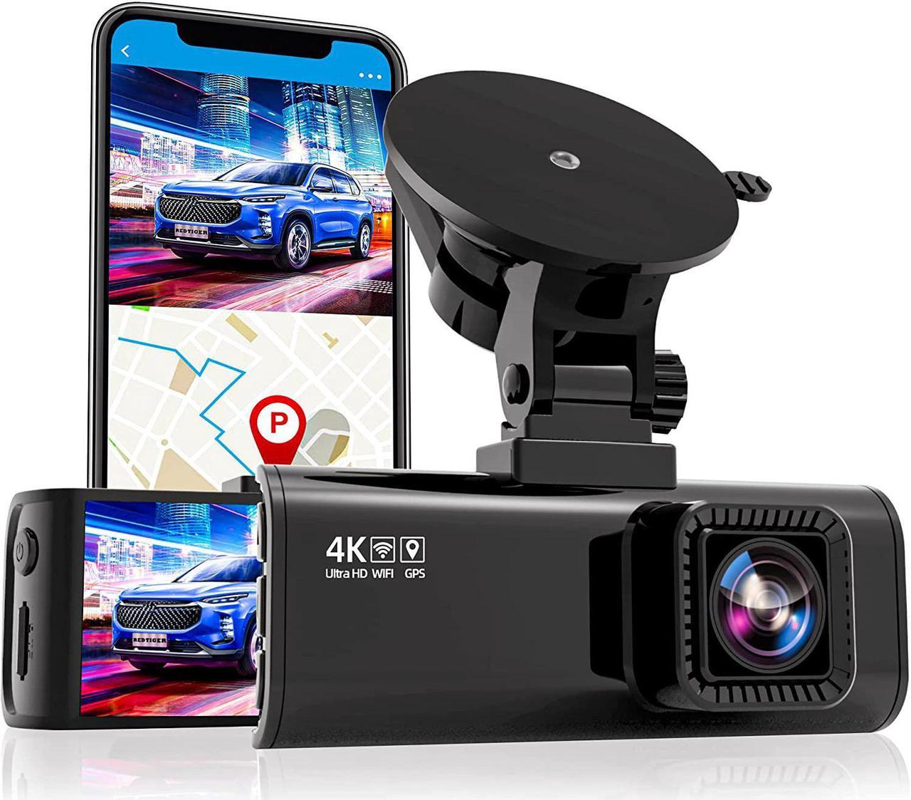 REDTIGER Dash Cam 4K Car Camera Front UHD 2160P with Wi-Fi GPS 3.16" LCD Screen Dash Camera for Cars with Sony Night Vision,170° Wide Angle Dashboard Cam Recorder G-Sensor Parking Monitor