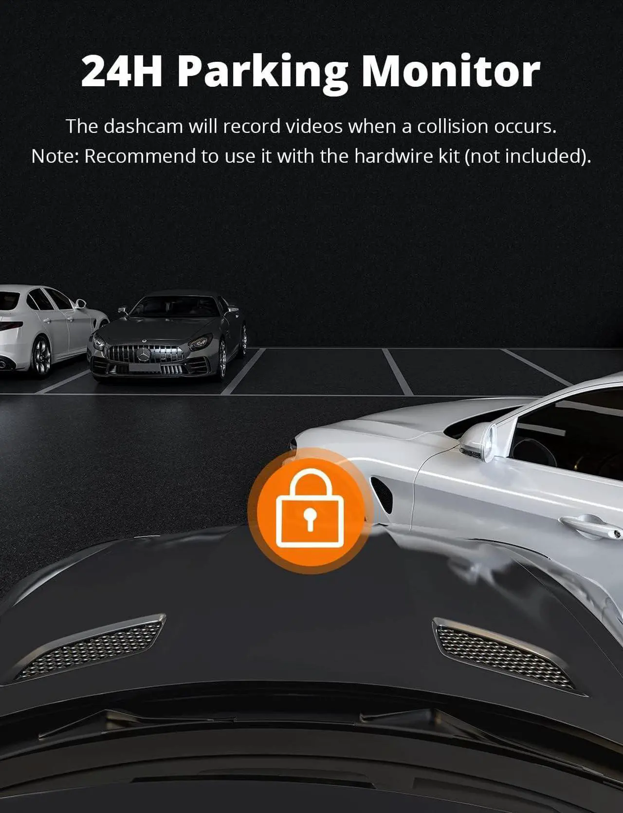 Alt view image 7 of 7 - D4 Dual Dash Cam with Built-in WiFi GPS, Front 4K/2.5K Rear 1080P for Cars , 3" IPS Touchscreen 170° FOV Dashboard Camera with  Starvis Sensor, Support 256GB Max