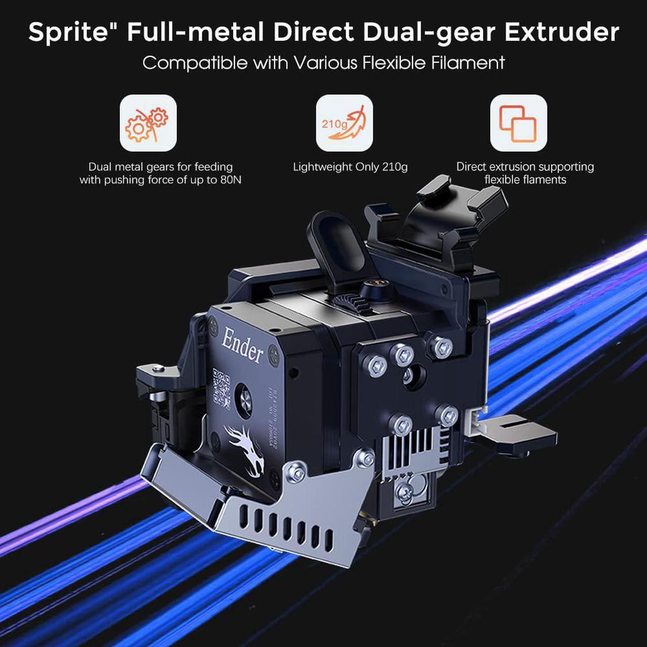 Alt view image 3 of 7 - Official Creality Ender 3 S1 Pro 3D Printer with 300 High-Temp Nozzle, Sprite All Metal Direct Drive Extruder, PEI Bed and CR Touch Auto Leveling Print Size 8.6×8.6×10.6in, Upgraded Ender 3 S1