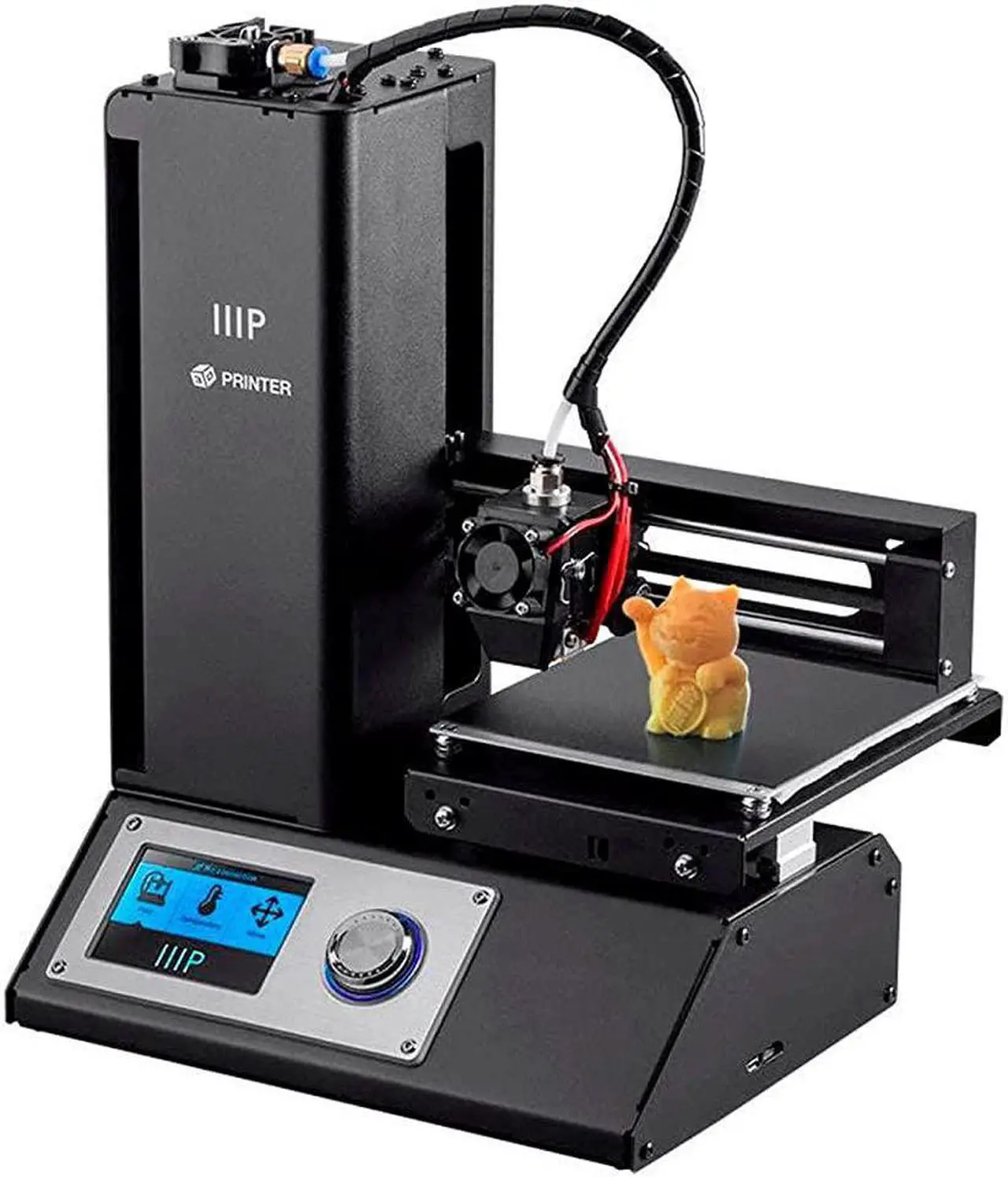 Main image of Monoprice 121711 Select Mini 3D Printer V2 - Black With Heated (120 x 120 x 120 mm) Build Plate, Fully Assembled + Free Sample PLA Filament And MicroSD Card Preloaded With Printable 3D Models