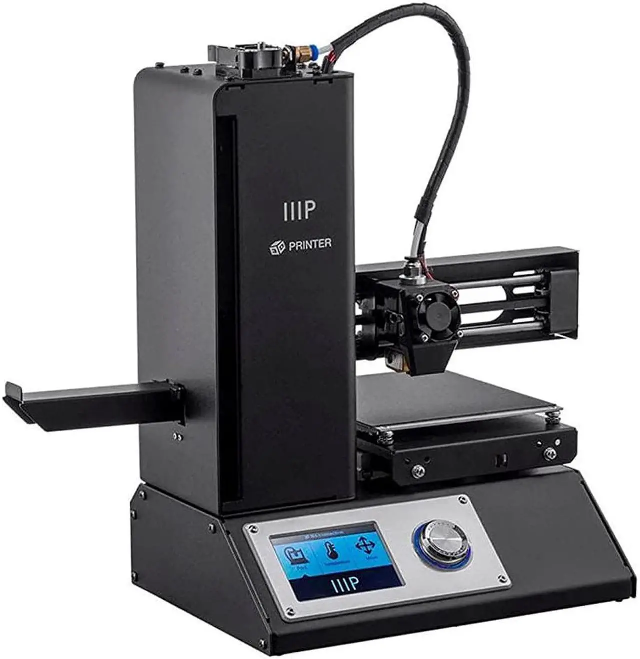 Alt view image 3 of 7 - Monoprice 121711 Select Mini 3D Printer V2 - Black With Heated (120 x 120 x 120 mm) Build Plate, Fully Assembled + Free Sample PLA Filament And MicroSD Card Preloaded With Printable 3D Models