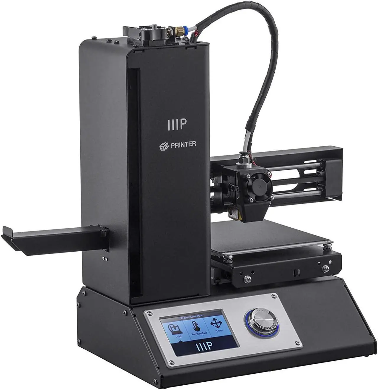 Alt view image 2 of 7 - Monoprice 121711 Select Mini 3D Printer V2 - Black With Heated (120 x 120 x 120 mm) Build Plate, Fully Assembled + Free Sample PLA Filament And MicroSD Card Preloaded With Printable 3D Models