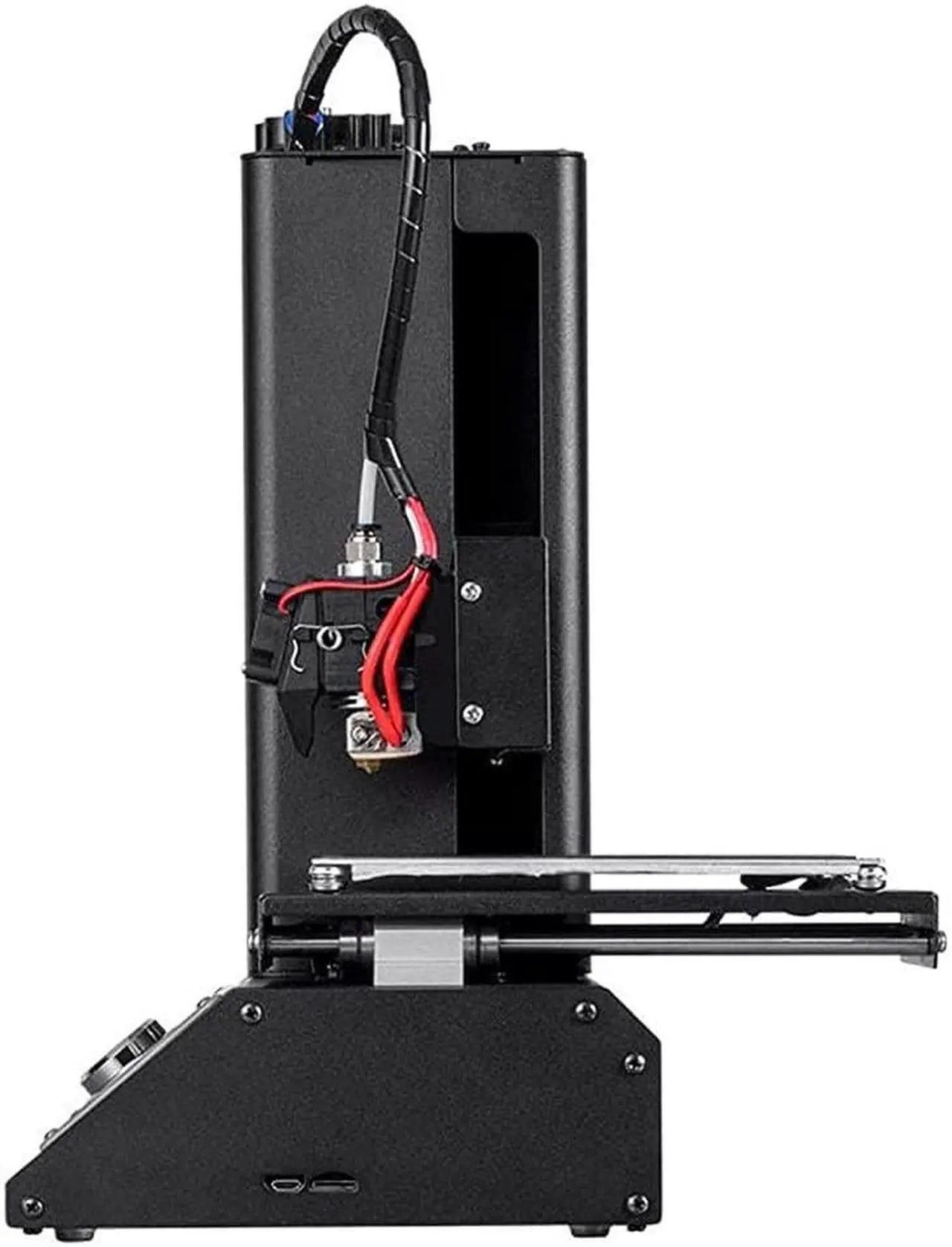 Alt view image 5 of 7 - Monoprice 121711 Select Mini 3D Printer V2 - Black With Heated (120 x 120 x 120 mm) Build Plate, Fully Assembled + Free Sample PLA Filament And MicroSD Card Preloaded With Printable 3D Models