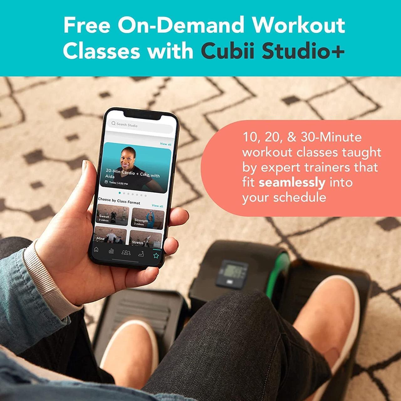 Alt view image 7 of 7 - Cubii JR1, Under Desk Elliptical, Under Desk Bike Pedal Exerciser, Seated Elliptical, Work from Home Fitness, Mini Elliptical Machines for Home Use, Cubii Exerciser for Seniors, Desk Exercise