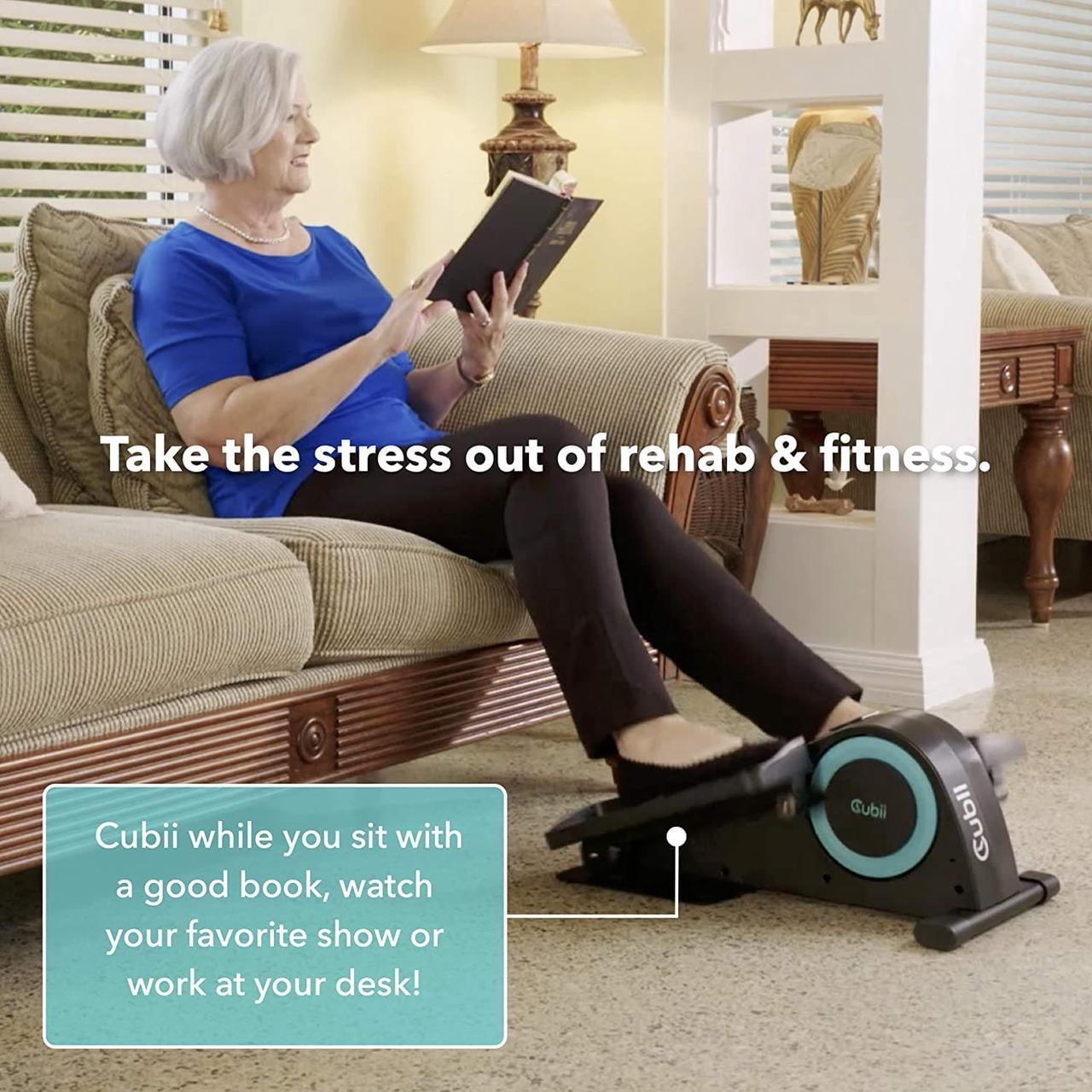 Alt view image 6 of 7 - Cubii JR1, Under Desk Elliptical, Under Desk Bike Pedal Exerciser, Seated Elliptical, Work from Home Fitness, Mini Elliptical Machines for Home Use, Cubii Exerciser for Seniors, Desk Exercise