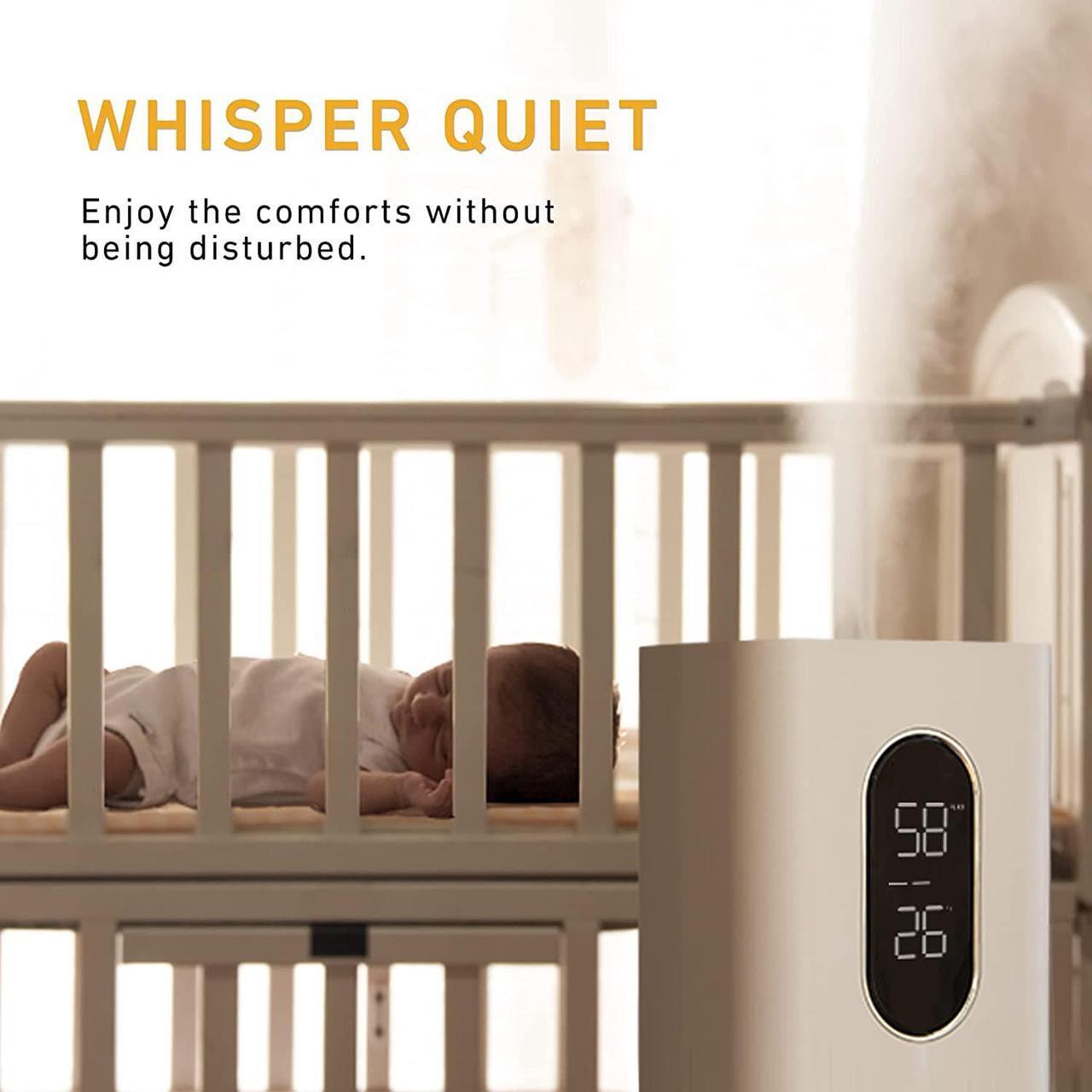 Alt view image 6 of 6 - Humidifiers for Bedroom Large Room, AILINKE 2.1Gal/8L Humidifiers for Home Large Ultrasonic Top Fill Humidifier with 3 Speed Humidistat for Baby Kids Adults Yoga Sleep