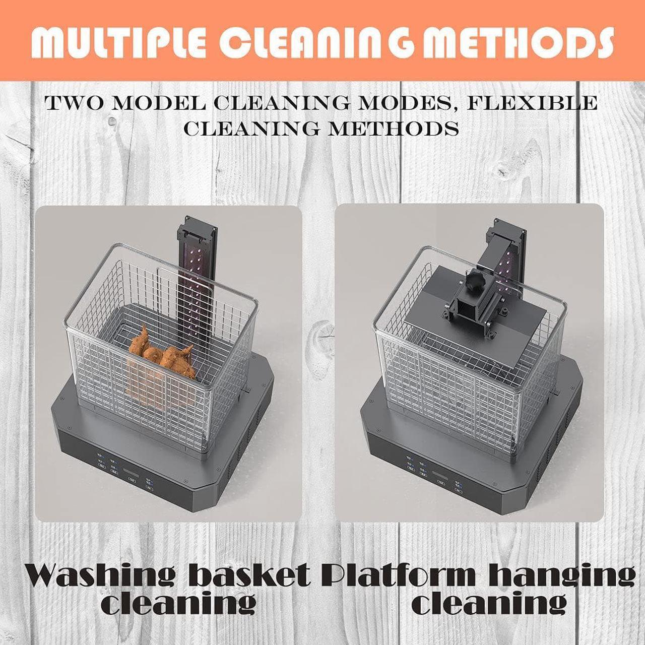 Alt view image 4 of 6 - Creality UW-02 Wash and Cure Station Upgraded 10.1 inch Washing Curing 2 in 1 Machine for Resin 3D Printer Rotary Turntable Bucket 9.5x6.3x7.9 inch LCD SLA Models Dual-Band UV Lamp Bead Strip 360°