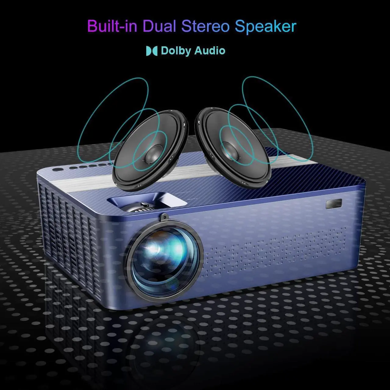 Alt view image 7 of 7 - HD 1080P Projector 4k with WiFi and Bluetooth,XNoogo 1000 ANSI Outdoor Projector, 450" Display 4k Movie Projector Support 50%Zoom,Keystone,Bluetooth Projectors Compatible w/TV Stick/Phone/PC/Laptop