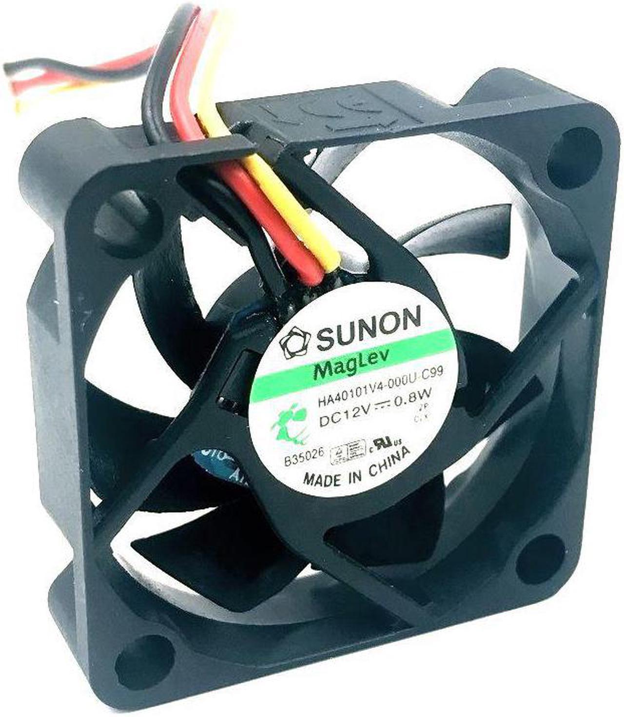 2pcs Sunon HA40101V4-0000-c99 4010 40MM 4CM 40*40*10 Cooling fan 12V 0.8W 0.06A 3pin Support velocimetry