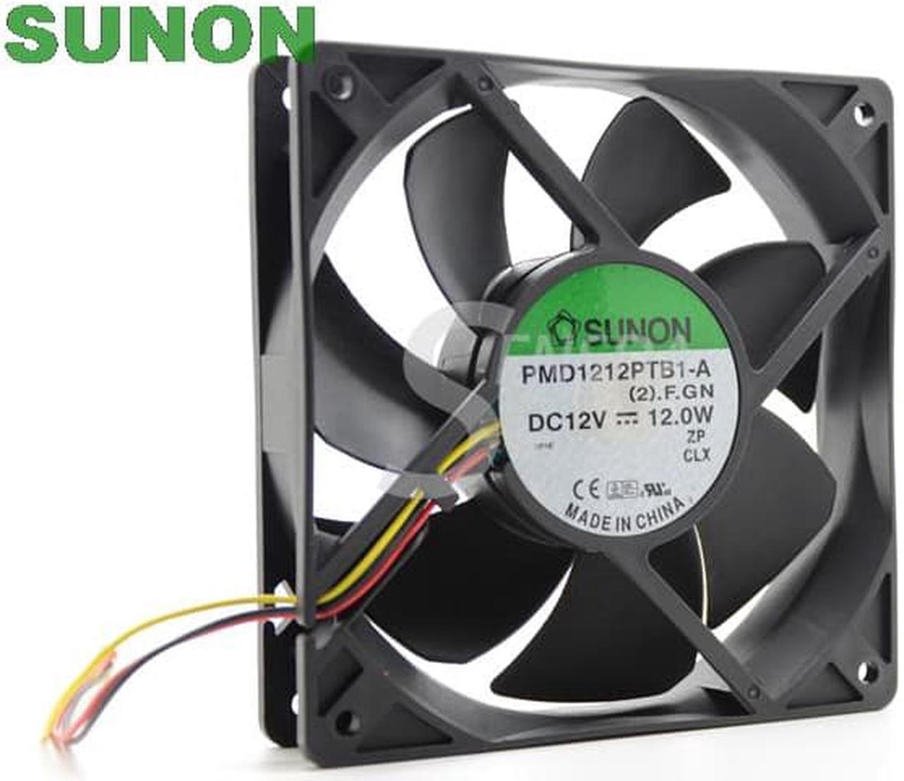 For Sunon PMD1212PTB1-A  (2).F.GN 120mm x 25mm 12V 12.0W 3pin 150CFM Case Fan