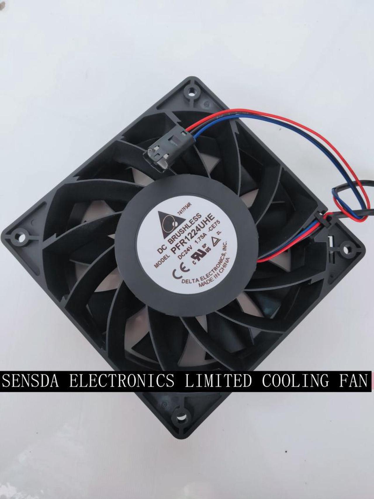 For Delta Electronics PFR1224UHE CE75 DC 24V 1.75A 120x120x38mm 3-Wire Server Cooler Fan