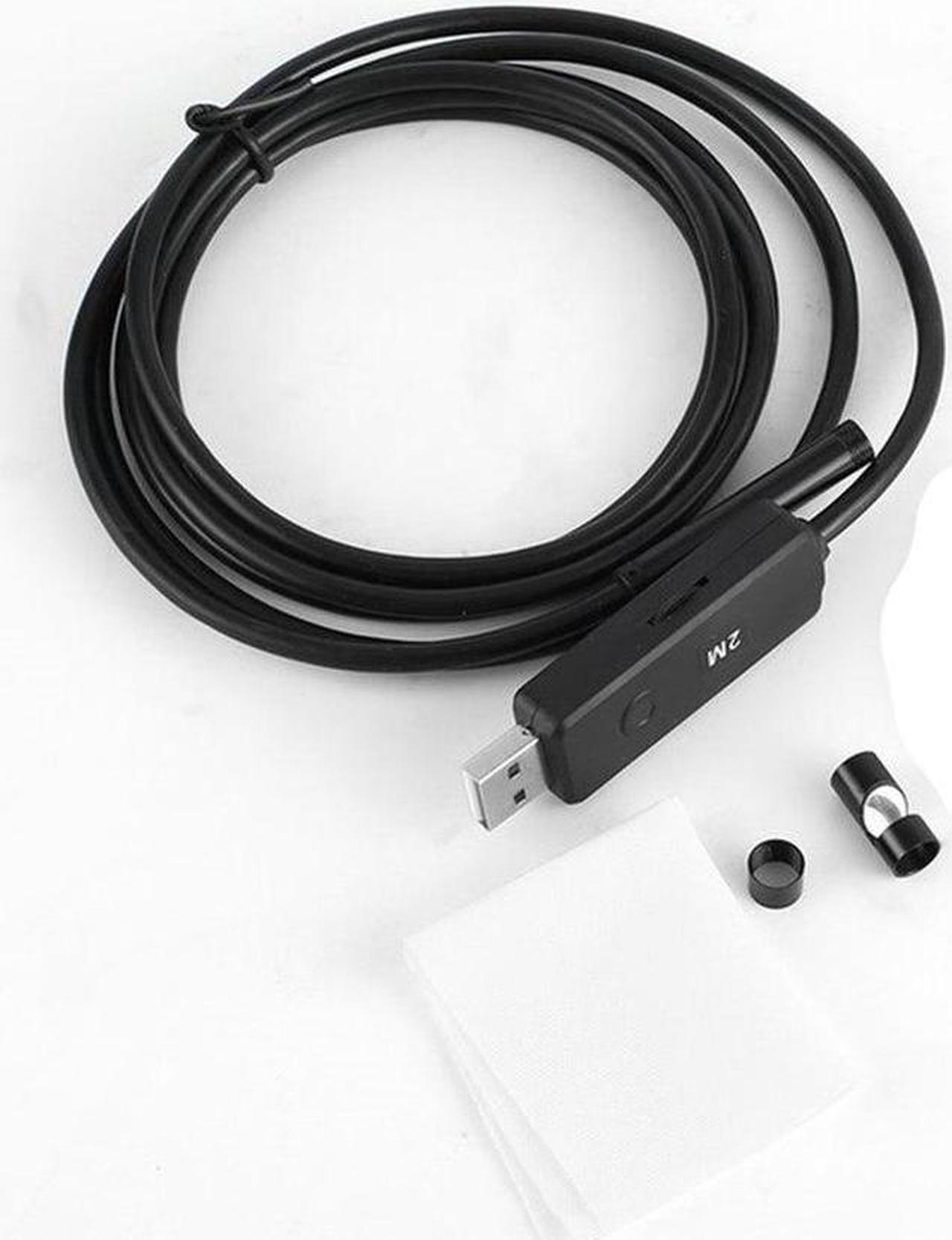 7mm Lens 2M 5M 7M 10M 15M Endoscope USB Camera  IP67 Waterproof inspection Flexible Snake USB Tube Pipe Borescope Camera 6LED