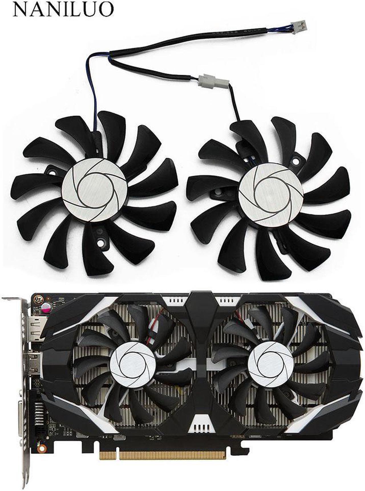 HA8010H12F-Z 75MM 2Pin GTX1050Ti GPU Cooler DUAL Fan For MSI Geforce GTX 1050Ti GTX-1050-Ti-4GT-OC Graphic Card Cooling