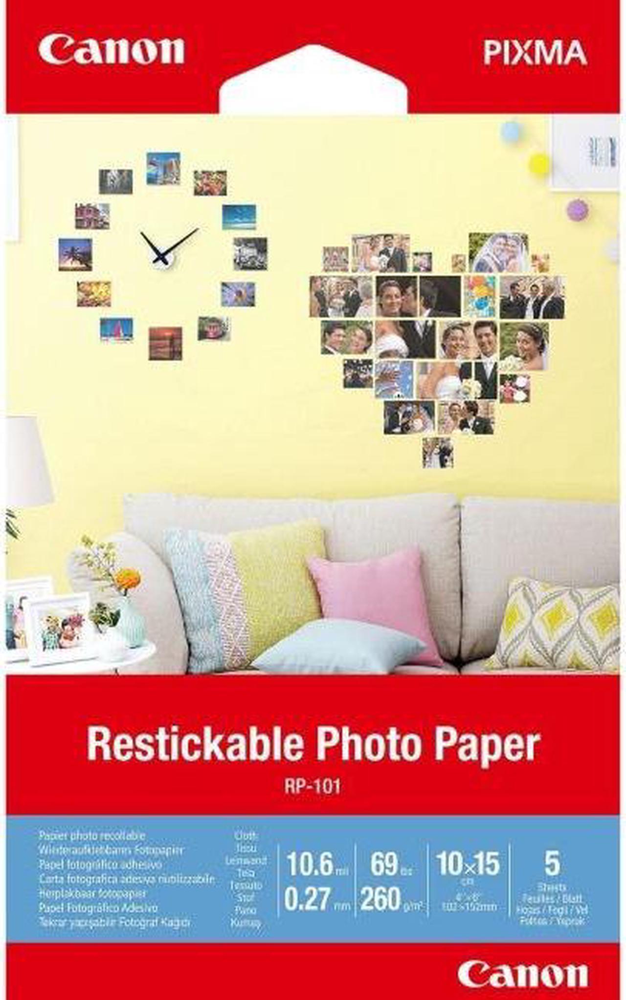 Alt view image 2 of 4 - RP-101 4 x 6 Restickable Photo Paper (5 sheets/pkg)