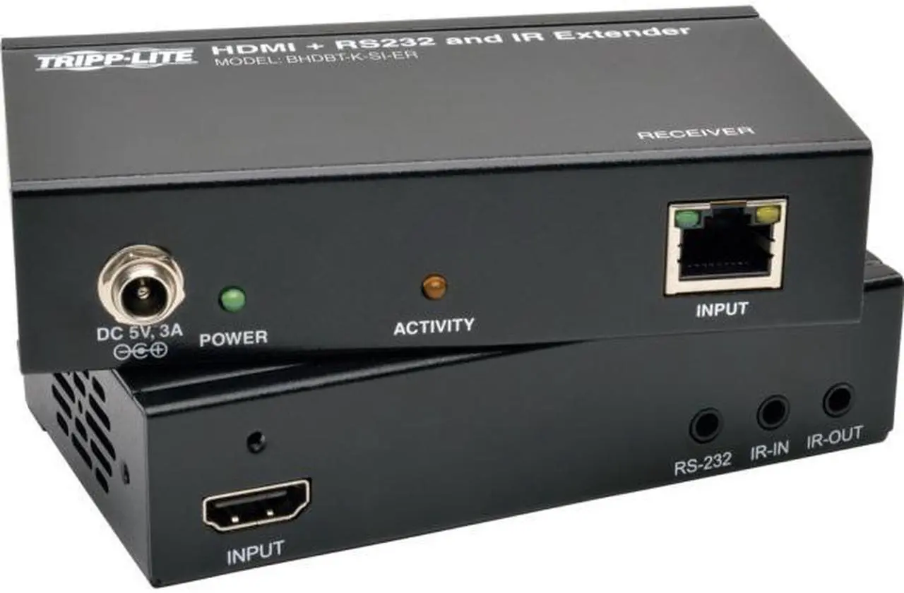 Alt view image 13 of 20 - Tripp Lite BHDBT-K-SI HDBaseT Lite HDMI Over Cat5e/6/6a Extender Kit with Serial and IR Control, 4Kx2K UHD / 1080p, Up to 230-ft. (70M)