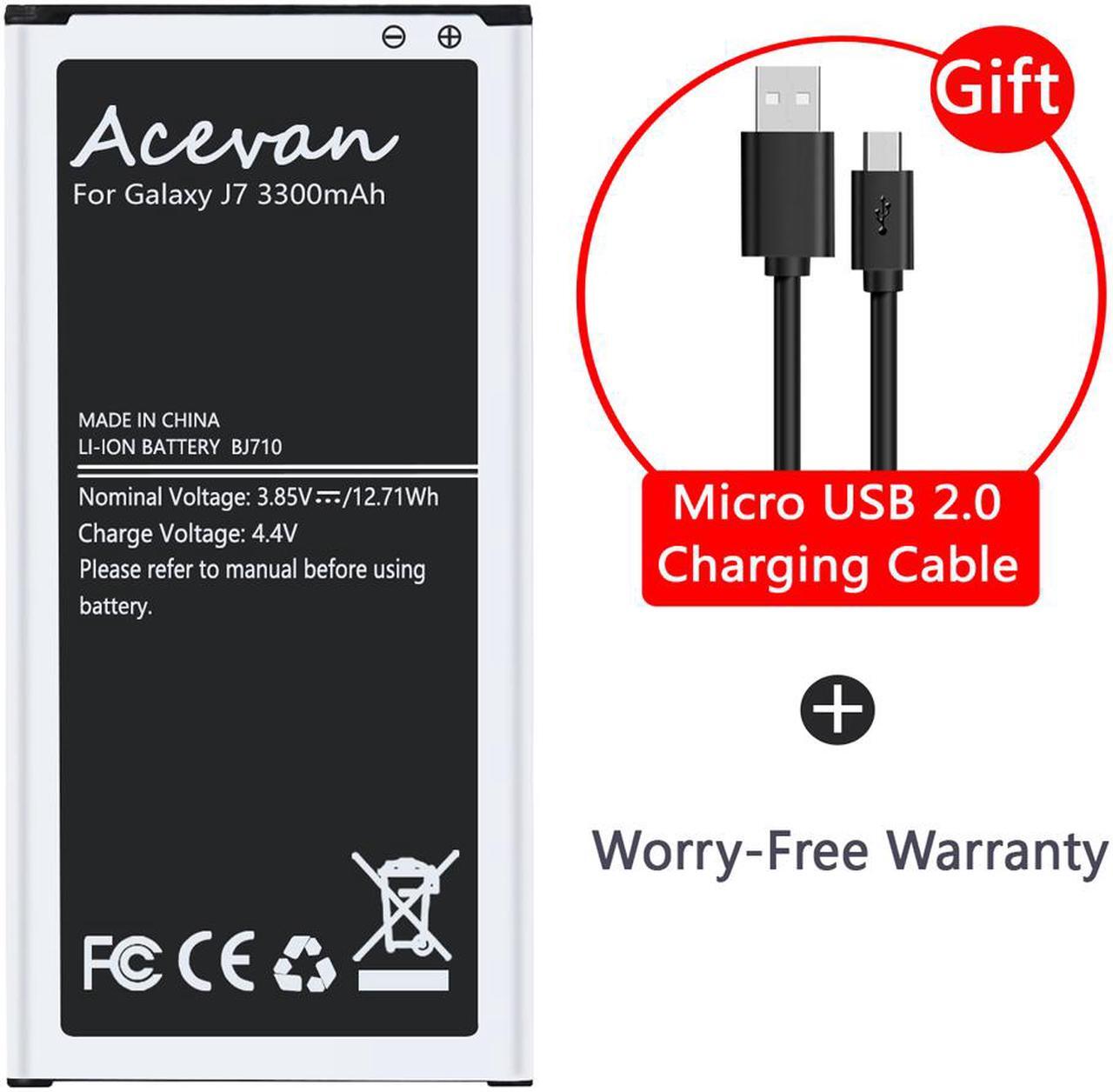 Alt view image 4 of 7 - Galaxy J7 Battery 3300mAh Acevan Replacement Battery for Samsung Galaxy J7 Prime 2017 J727 J7 Perx J727P J727A J727V J727T J727R J727U, Galaxy J7 2016 J710 J710F J710T J710P EB-BJ710CBC EB-BJ710CBE