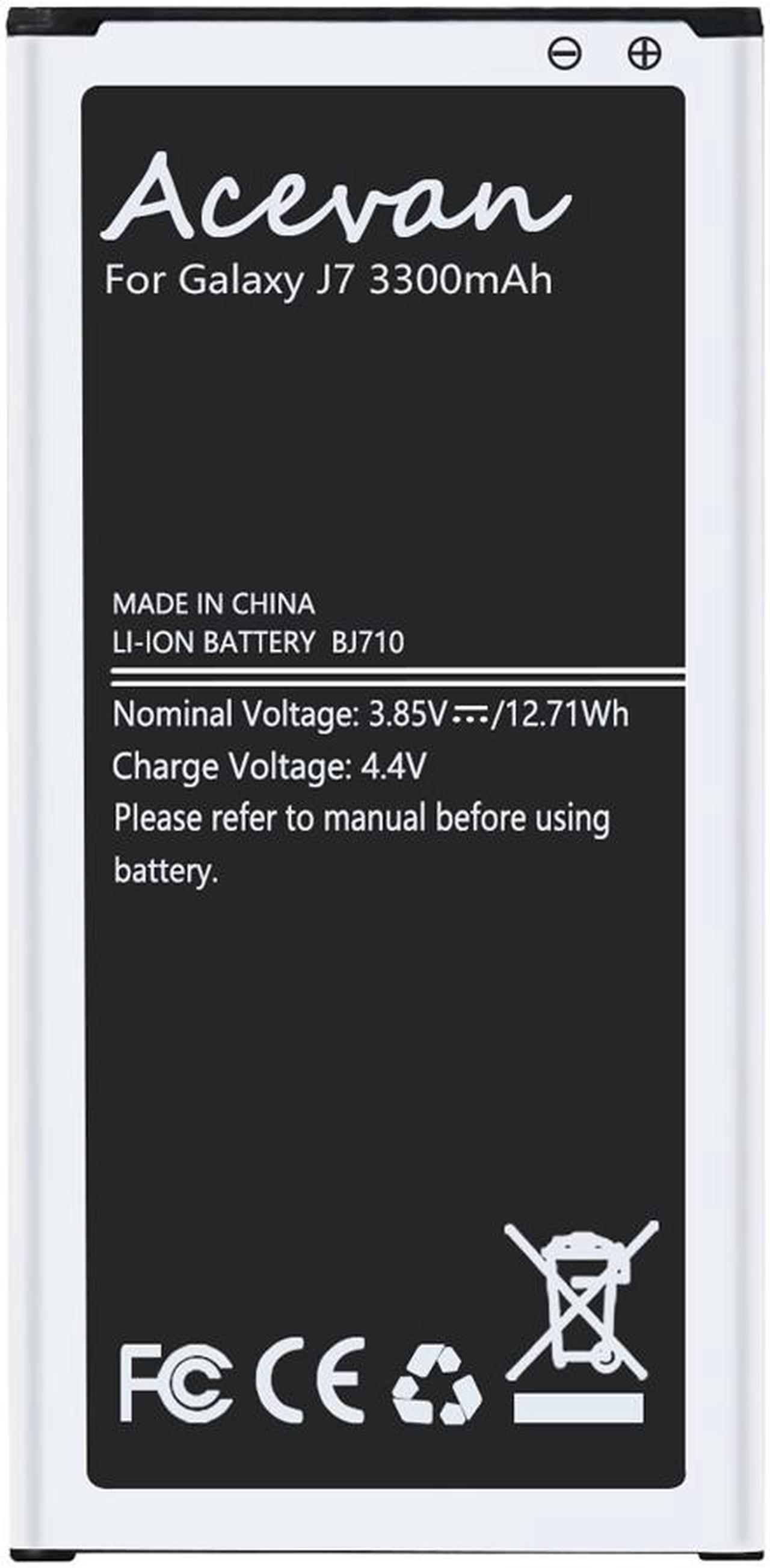 Alt view image 7 of 7 - Galaxy J7 Battery 3300mAh Acevan Replacement Battery for Samsung Galaxy J7 Prime 2017 J727 J7 Perx J727P J727A J727V J727T J727R J727U, Galaxy J7 2016 J710 J710F J710T J710P EB-BJ710CBC EB-BJ710CBE