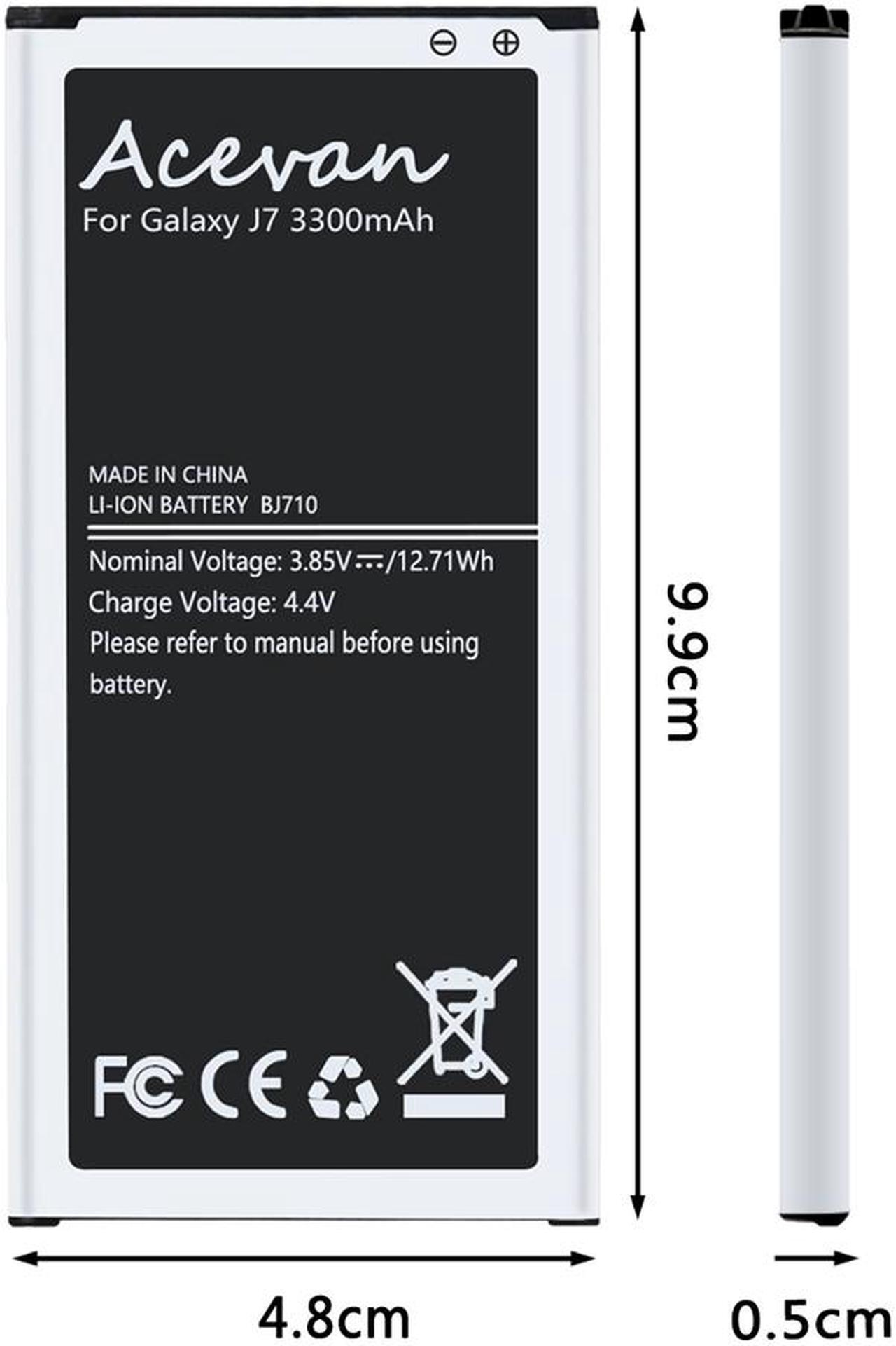 Alt view image 5 of 7 - Galaxy J7 Battery 3300mAh Acevan Replacement Battery for Samsung Galaxy J7 Prime 2017 J727 J7 Perx J727P J727A J727V J727T J727R J727U, Galaxy J7 2016 J710 J710F J710T J710P EB-BJ710CBC EB-BJ710CBE