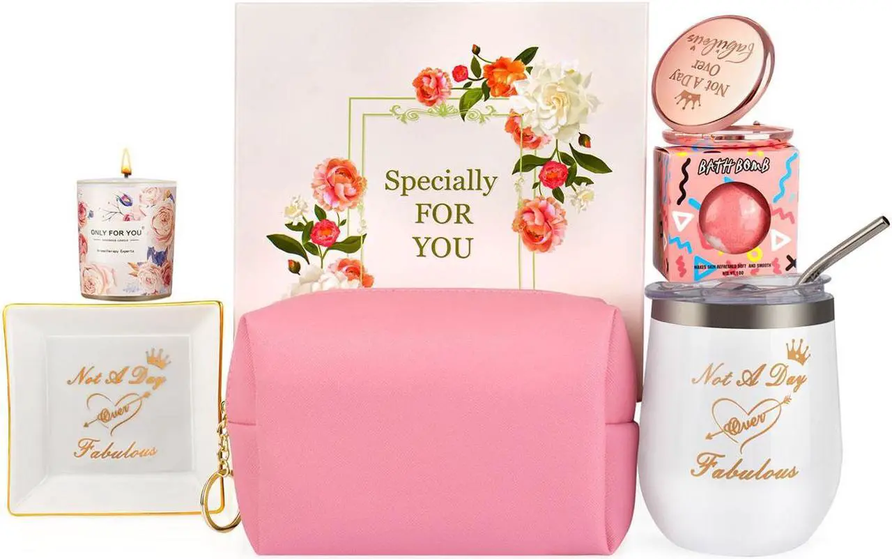 Main image of Gifts for Women,Birthday Gifts for Women,teacher appreciation gifts,wine tumbler,Mothers Day Gifts for Mom from Daughter,Gifts for Friends Female,Sister Gifts,40th 50th Birthday Gift Basket for Women