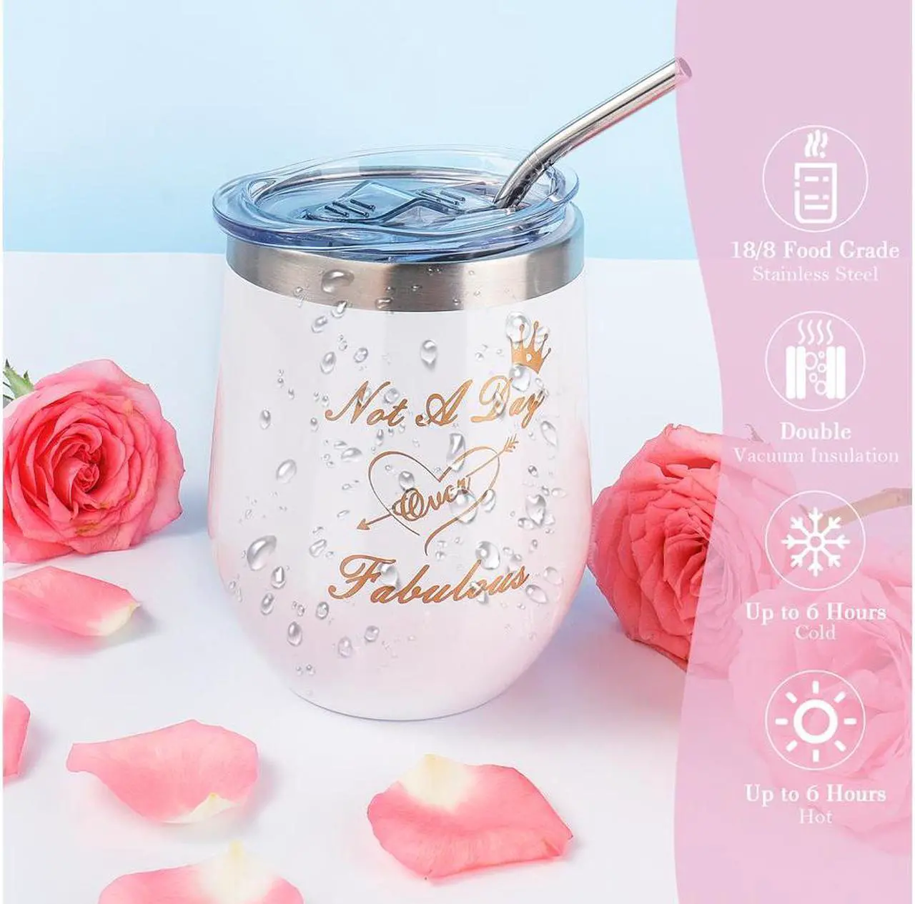 Alt view image 2 of 7 - Gifts for Women,Birthday Gifts for Women,teacher appreciation gifts,wine tumbler,Mothers Day Gifts for Mom from Daughter,Gifts for Friends Female,Sister Gifts,40th 50th Birthday Gift Basket for Women