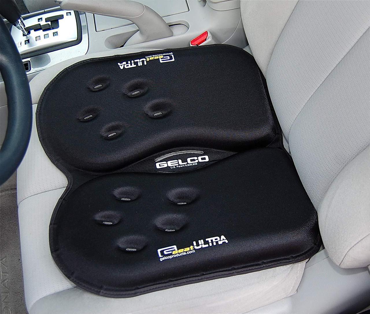 Alt view image 4 of 5 - GSeat Ultra Orthopedic Gel and Foam Seat Cushion (Black) – for Coccyx, Back, Tailbone, Prostate, Postnatal, and Sciatica Pain/Discomfort – Office, Car, Chair, Travel