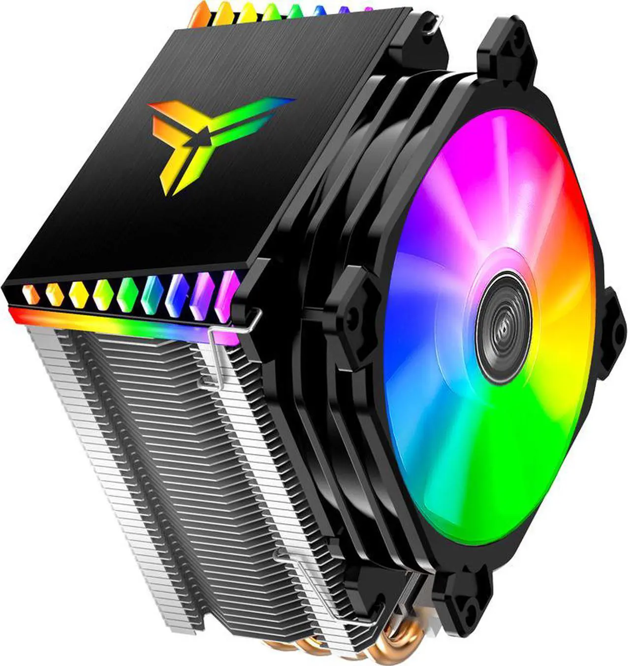 Alt view image 3 of 7 - CPU Cooler with 4 Direct Contact Heatpipes, CPU Air Cooler for Intel/AMD with 92mm PWM Fan