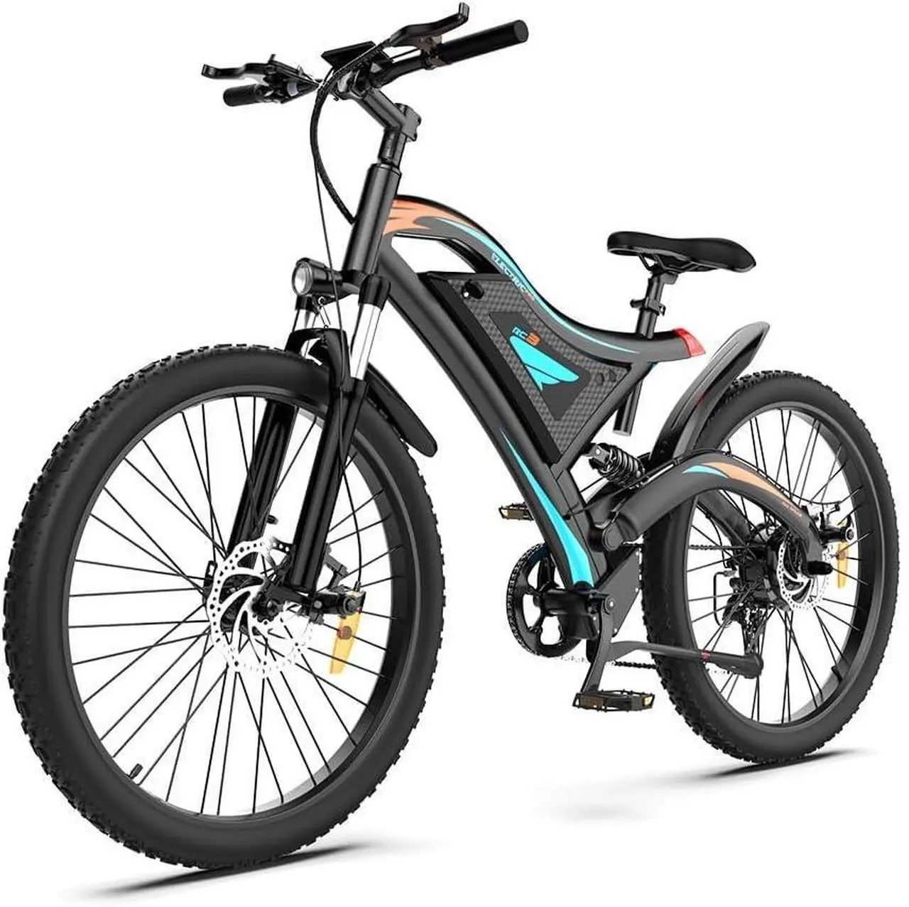 Main image of Aostirmotor S05 Full Suspension 2.5" Tire Electric Bikes 500W for Adults All Terrain E-Bike 48V 15AH Removable Battery Electric Bike
