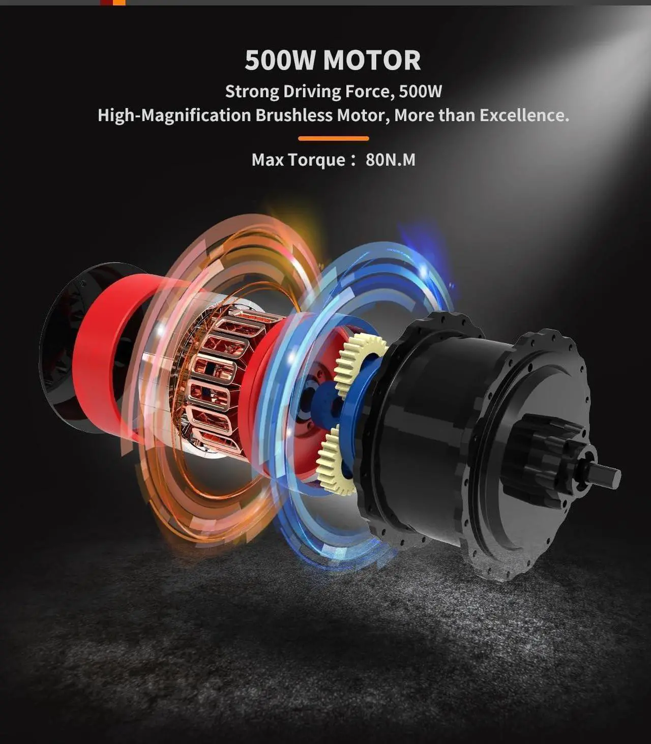 Alt view image 6 of 7 - Aostirmotor S05 Full Suspension 2.5" Tire Electric Bikes 500W for Adults All Terrain E-Bike 48V 15AH Removable Battery Electric Bike