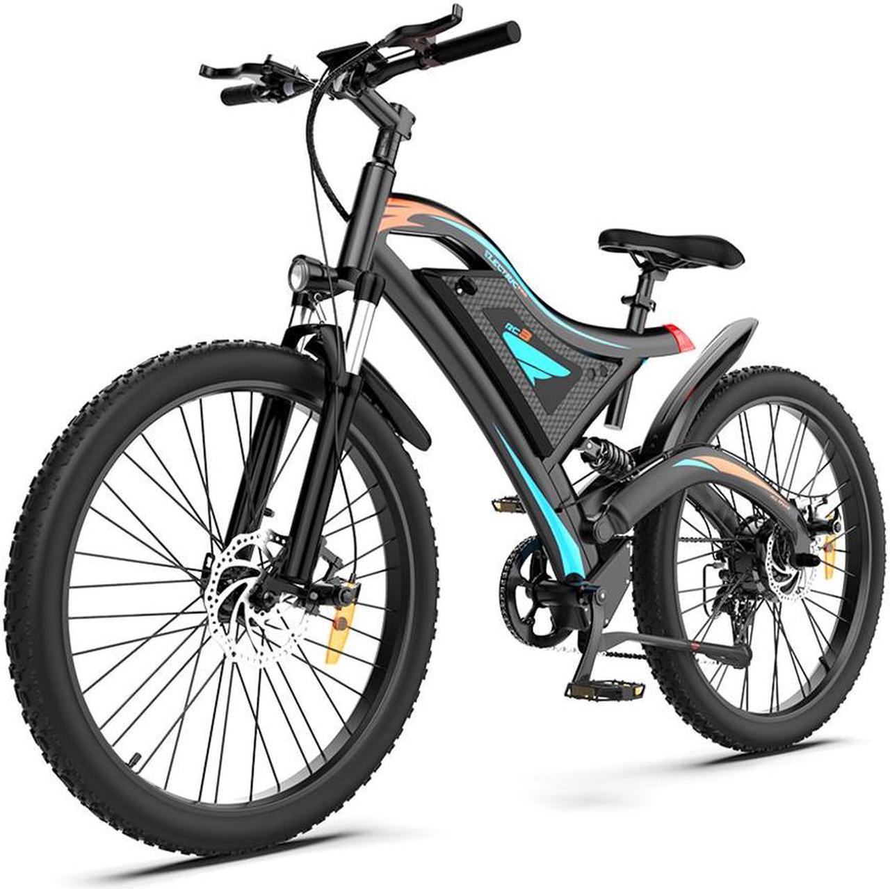 AOSTIRMOTOR Electric Bike,Ebike with 500W Motor 48V 15AH Removable Lithium Battery, 26x2.5 Inch Tires Ebike for Adults