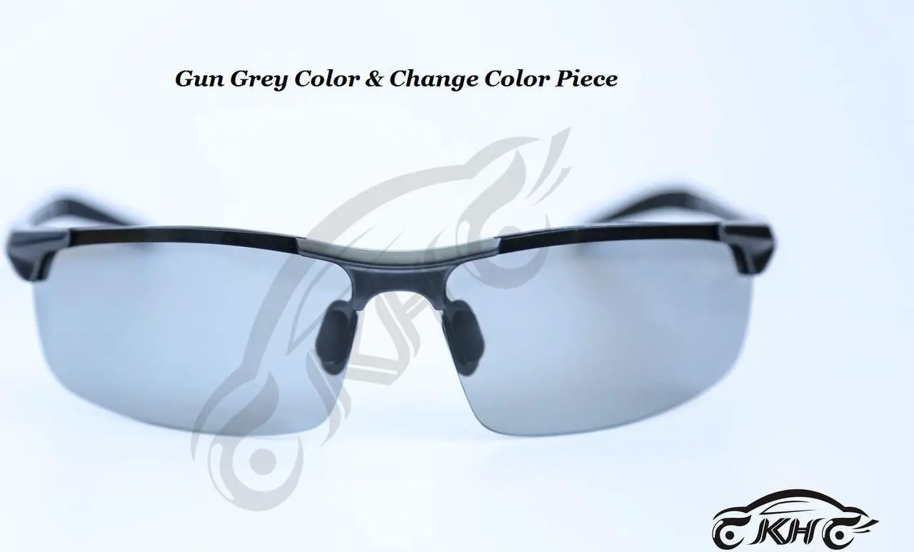 Alt view image 3 of 7 - KH Change Color Photochromic Sunglasses Men Women Titanium polarized Sun Glasses Chameleon Driving