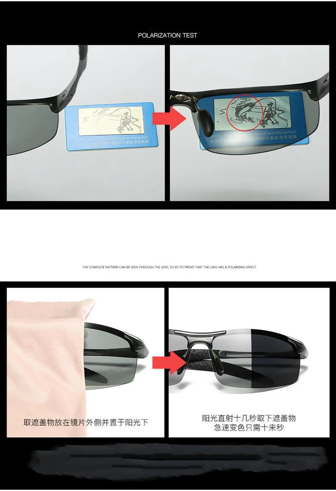 Alt view image 6 of 7 - KH Change Color Photochromic Sunglasses Men Women Titanium polarized Sun Glasses Chameleon Driving