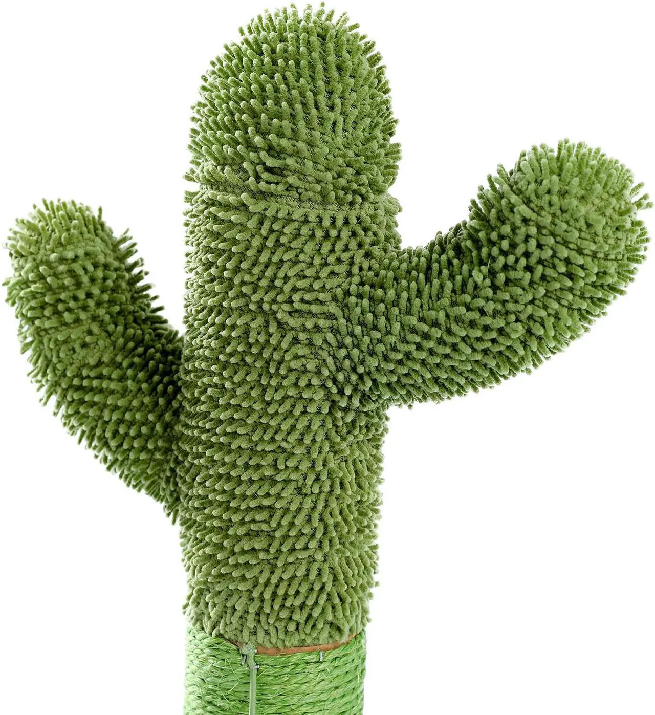 Alt view image 7 of 7 - Cactus Cat Scratching Post with Natural Sisal Ropes, Interactive Ball, Cat Scratcher for Cats and Kittens Green
