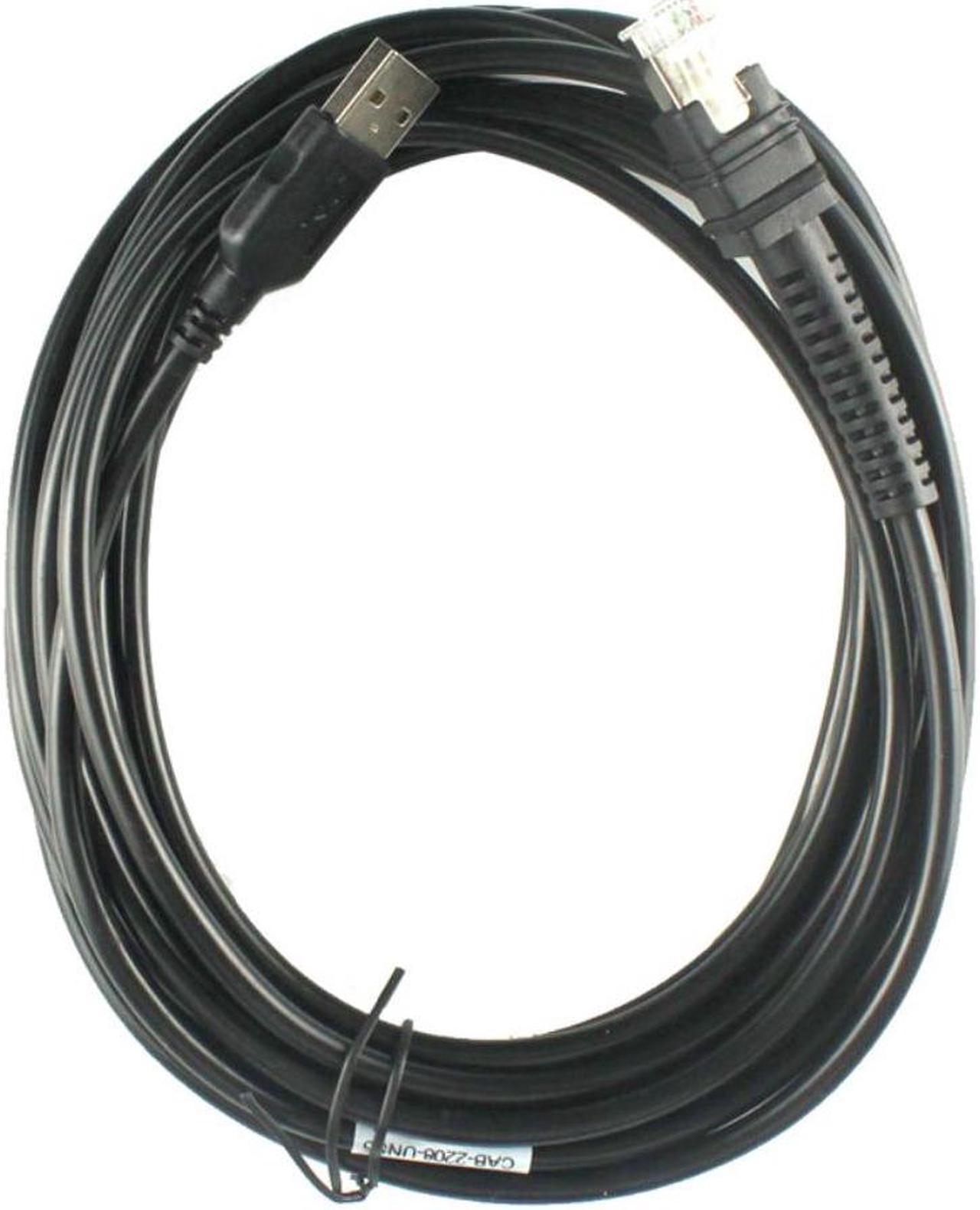 Cable de datos recto para escáner, Cable USB de 5M para Escáner de código de barras Zebra LI3608 LI3678 DS3608 DS3678