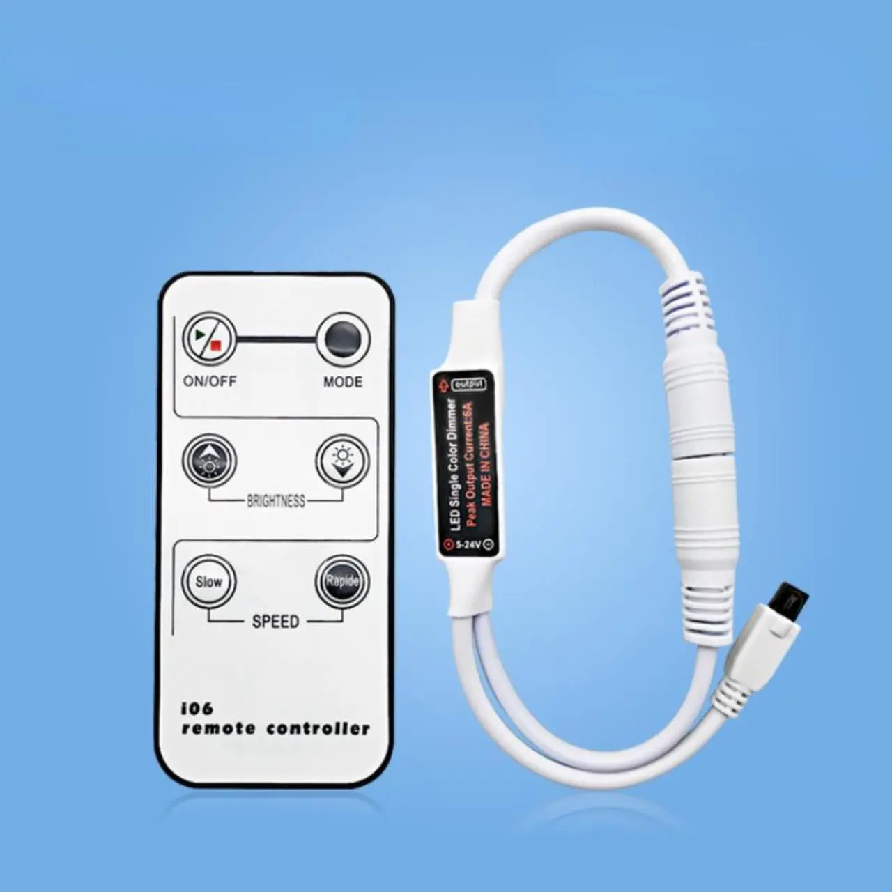 Main image of Mini Remote Control Dimmer for Single Color LED Strip LED Ribbon LED Tape DC 12V 6A 72W IR 6 Key Remote Controller IR