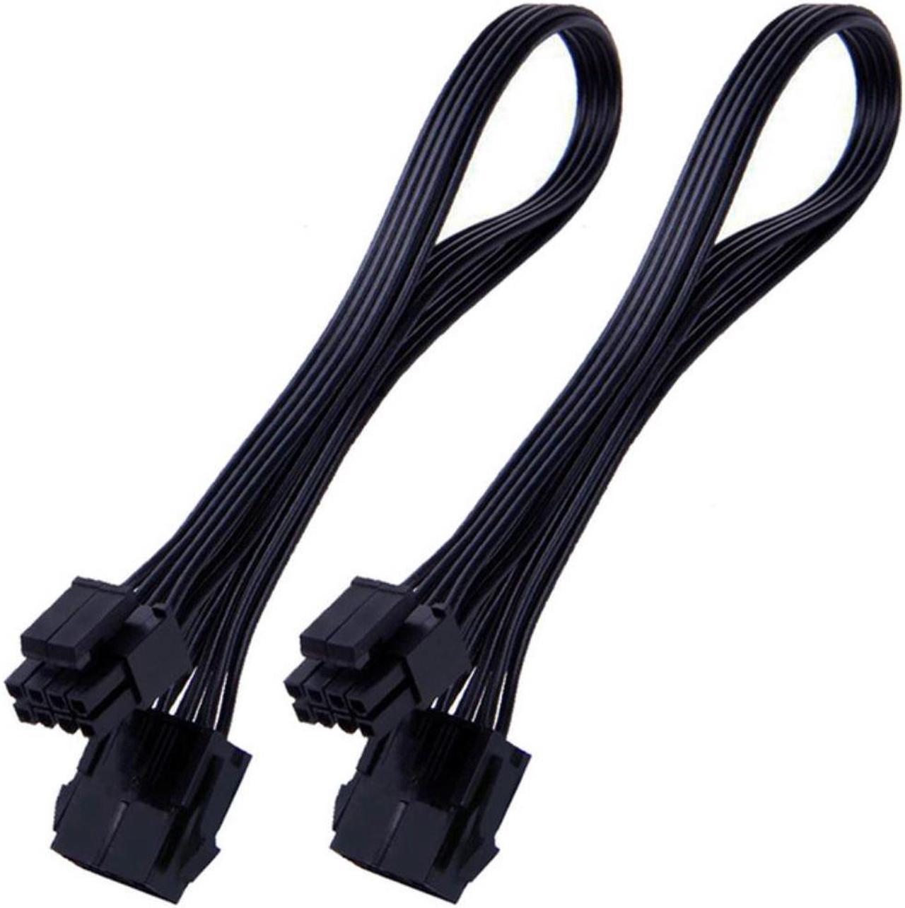 HOT-EPS 8 Pin Power Extension Cable, ATX CPU 8 Pin Female to 8(4+4) Pin Male EPS Extension Cable,12 Inches