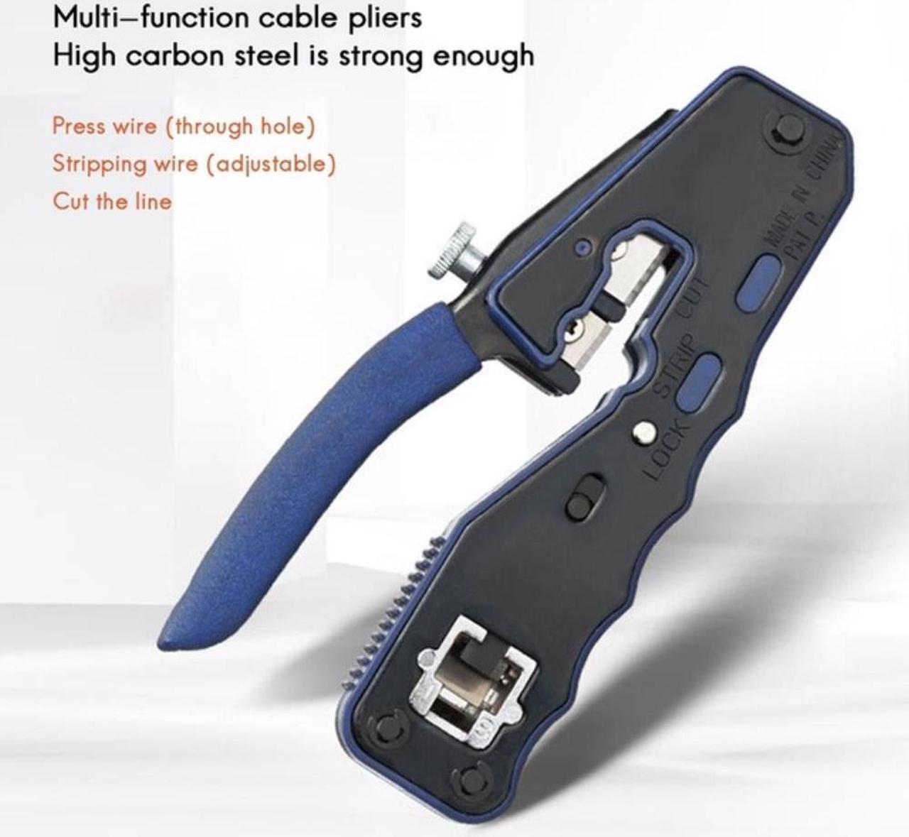 HOT-RJ45 Crimper Network Cable Crimper Tool 8P Cable Cutter Stripper for Rj45 Ethernet Cable Multifunctional Crimping Tool