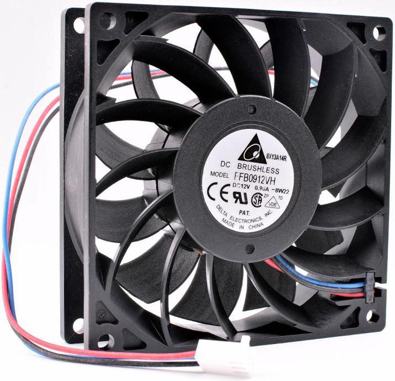 FFB0912VH 9cm 92mm fan 92x92x25mm DC12V 0.90A 3 lines computer chassis CPU server cooling fan