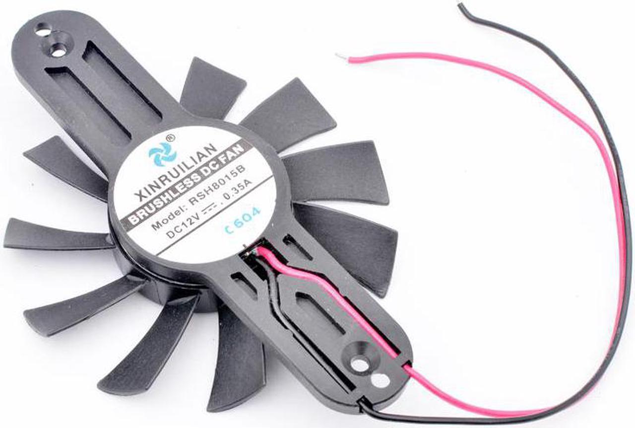 RSH8015B 12V 0.35A Fan blade diameter 75mm hole spacing 90mm 100mm Cooling fan for DIY retrofit graphics card