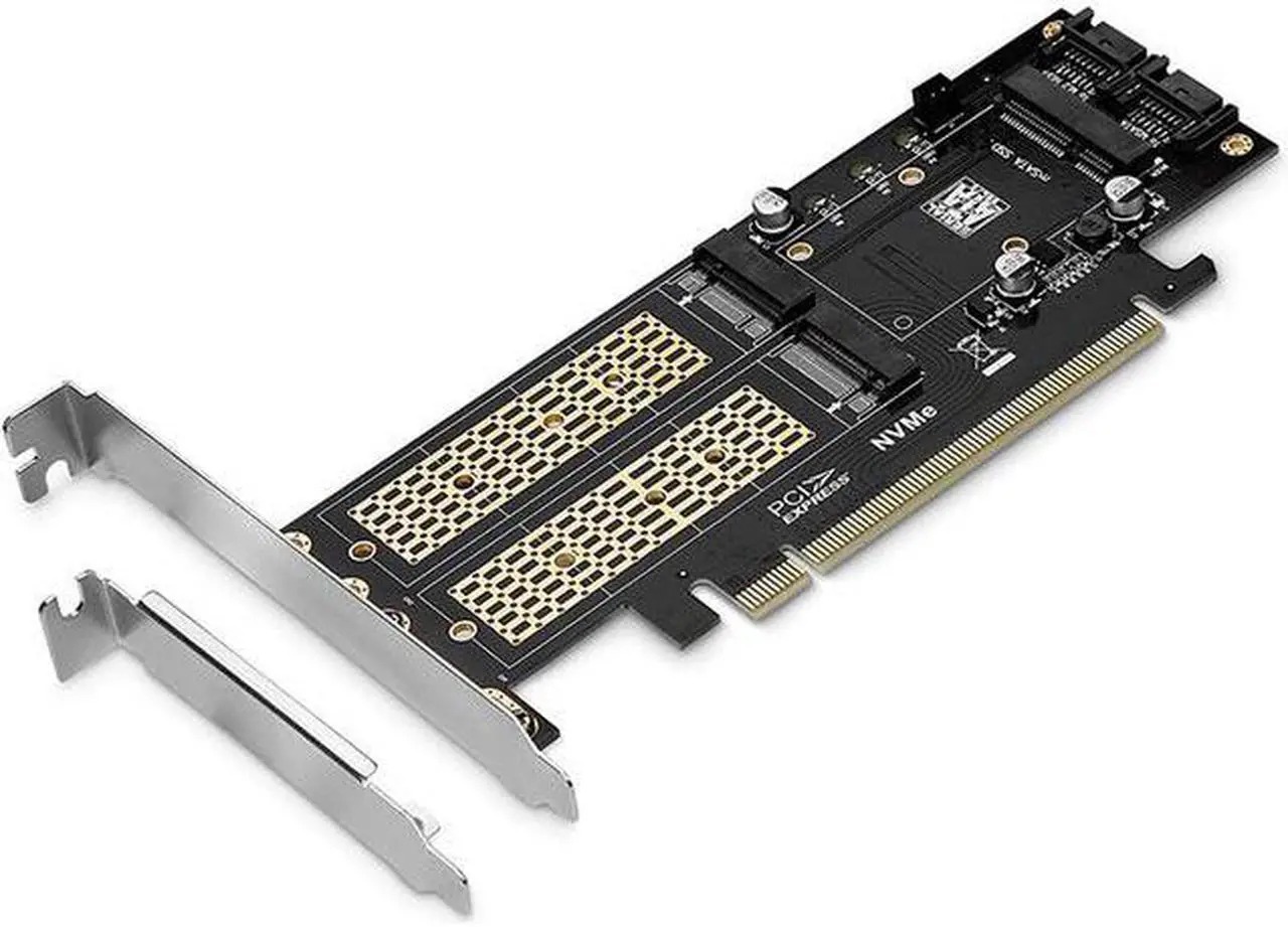 Main image of 3 in 1 NGFF and MSATA SSD Adapter Card,M.2 NVME to PCIE/M.2 SATA SSD to SATA III/MSATA to SATA Adapter for 2280/2260