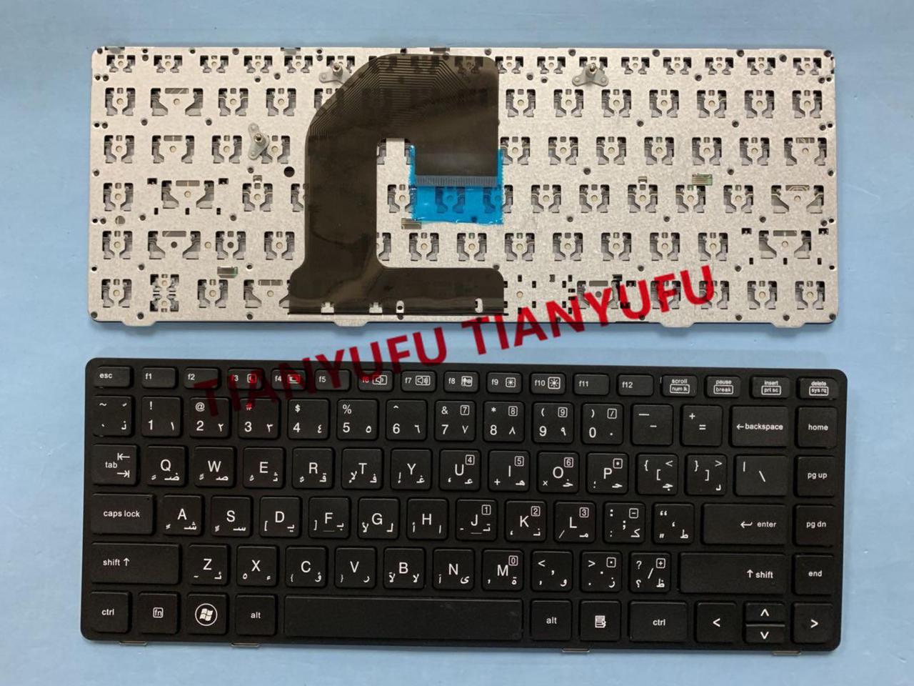 FOR HP EliteBook 8460 8460P ProBook 6460 6460B 6465B Keyboard With Black Frame Without Pointer Arabic Black Laptop Keybaod