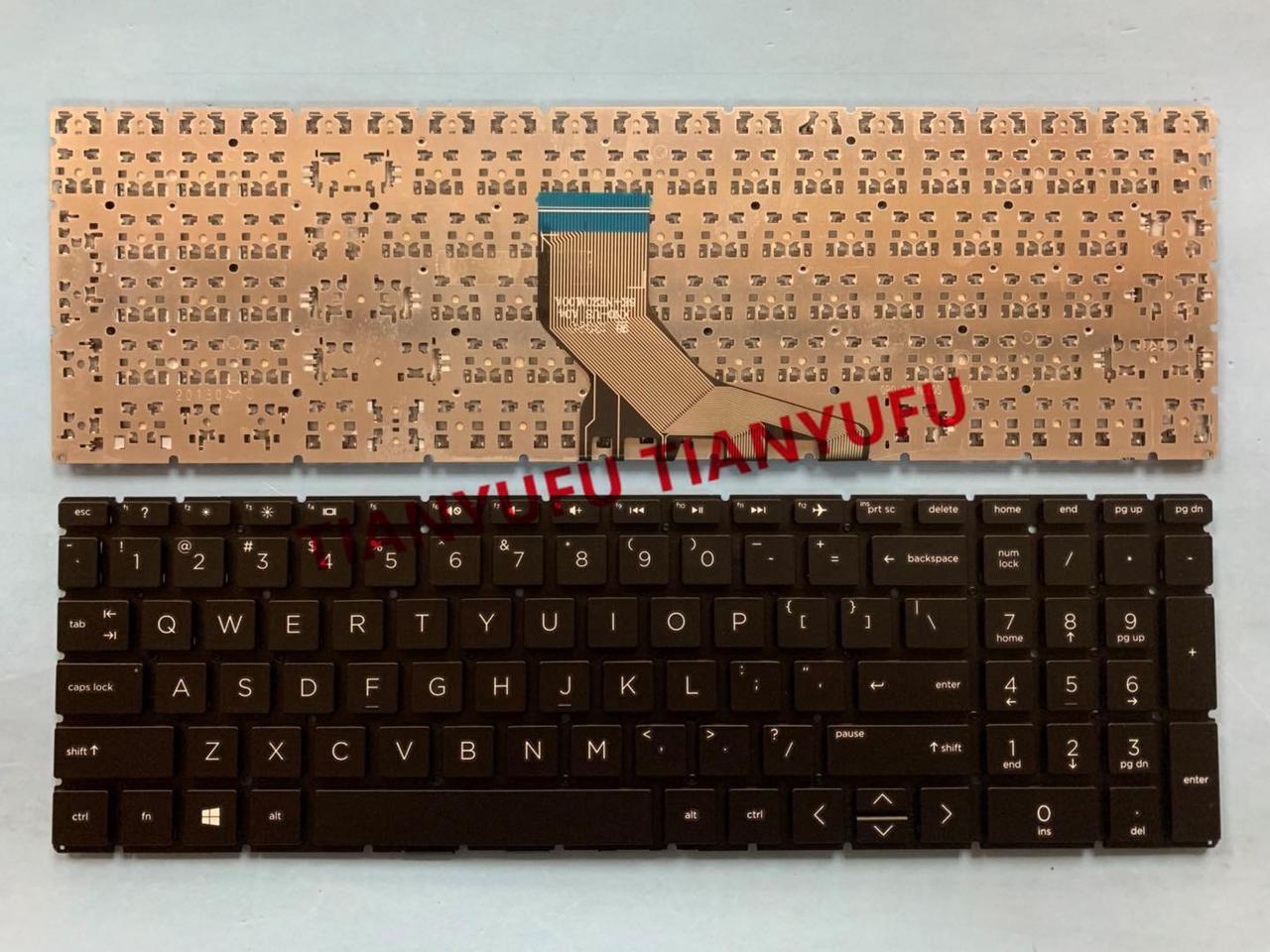 FOR HP 15-DA 15-DB 15-DX 15-DR 15-EC 15-CA 15-CN 15-CW 15-CX 15-CS 250 255 G7 Keyboard US Without Frame Black Laptop Keybaord