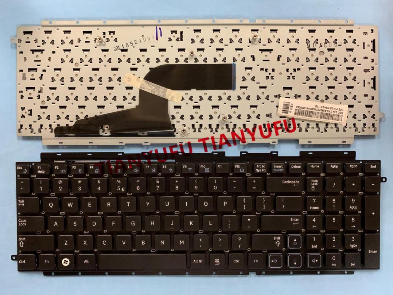 For Samsung NP-RC710 RC711 NP-RC711 9Z.NSASN.11D KeyboardUS Black Without Frame Laptop Keyboard