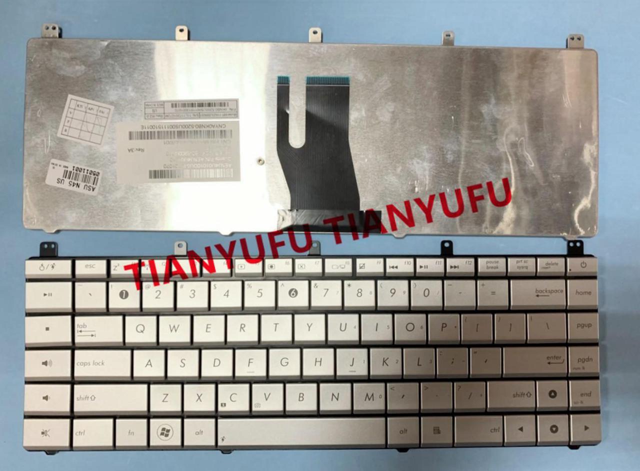 For Asus N45 N45S N45SJ N45Vm N45SF N45SL Silver US Laptop Notebook Keyboard BLACK LAPTOP KEYBOARD