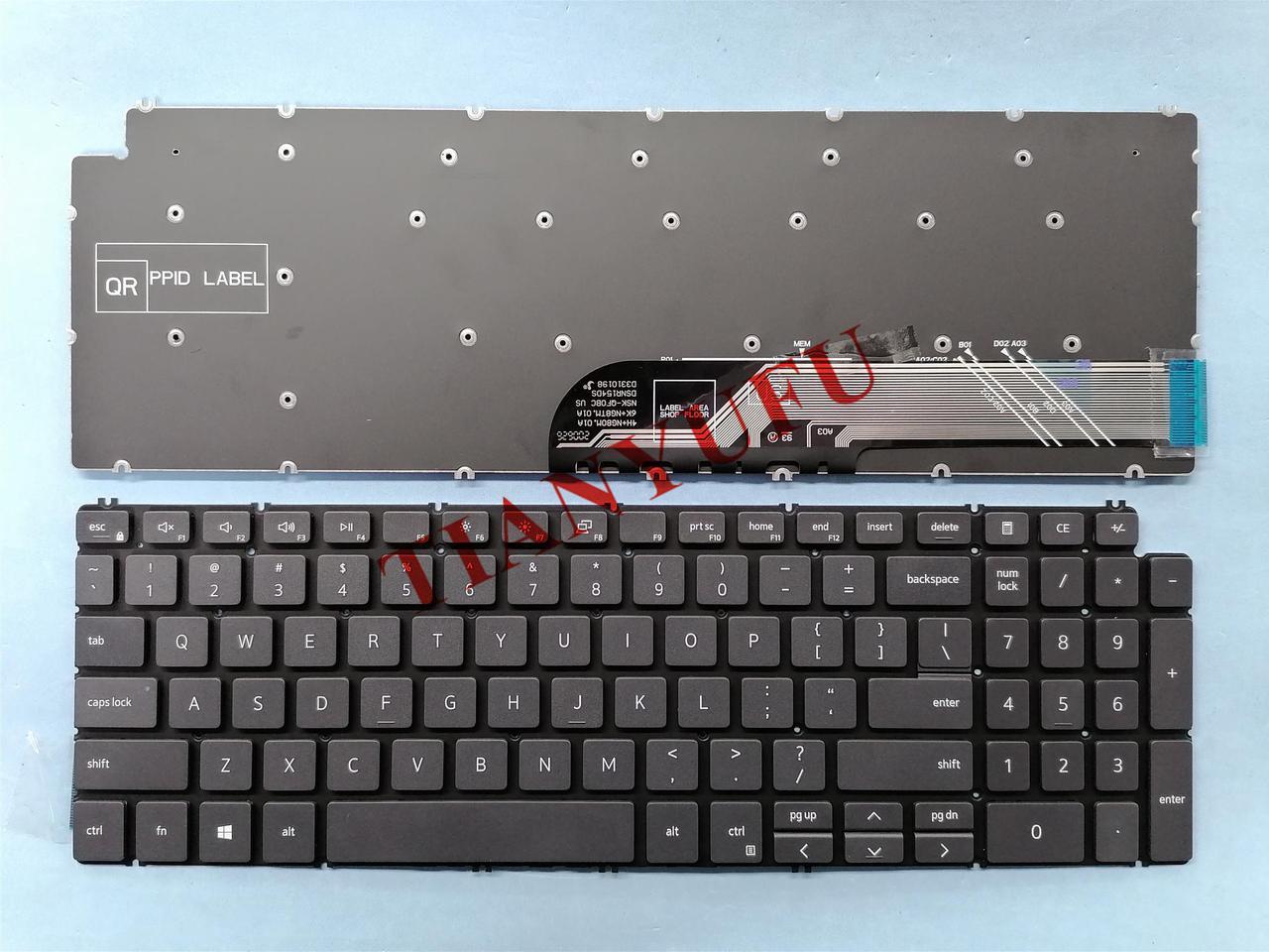 FOR Dell Inspiron 15-7591 7590 5593 5598 5590 5584 5594 P42E P88F P90F US Grey Non Backlit Laptop Keyboard