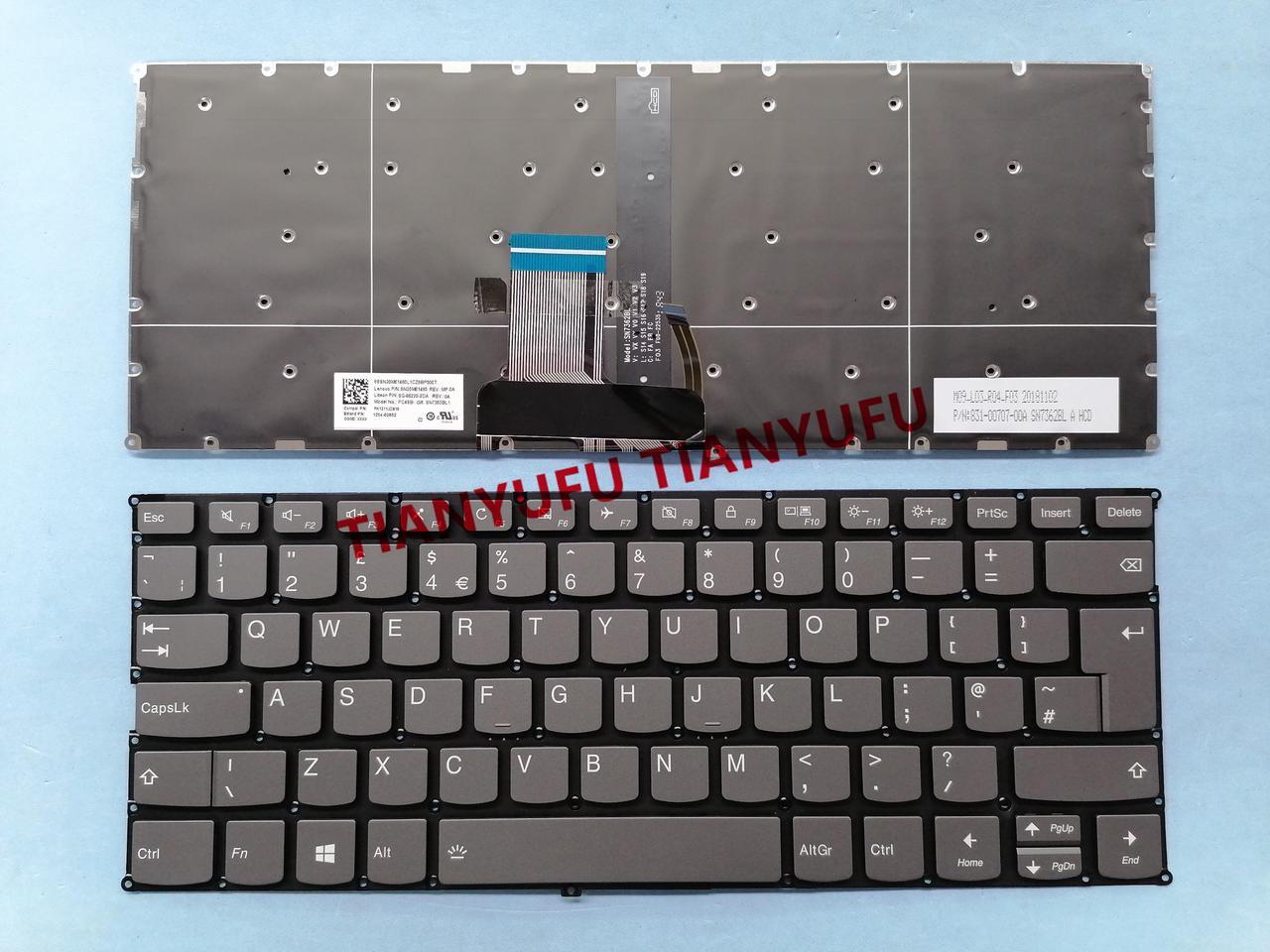 FOR Lenovo 720s-14 720S-14IKB V720-14 UK L Enter Black With Backlit DELETE on the right Keyboard Laptop KEYBOARD