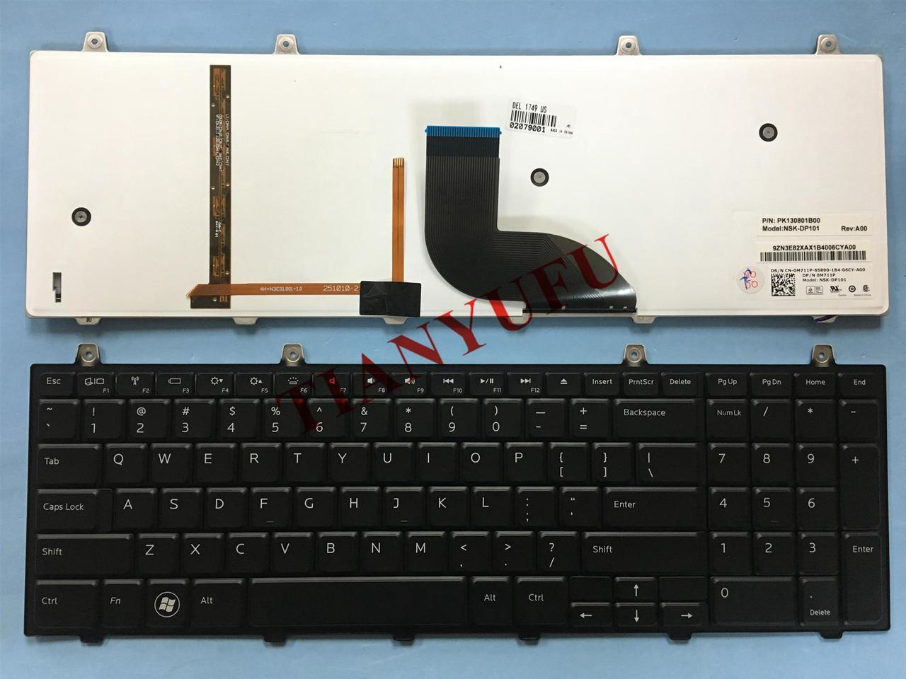 FOR Dell 17 1745 1747 1749 XPS L701x F939P 0M711P NSK-DP101 PK130801B00 KEYBOARD US BACKLIT BLACK Laptop Keyboard