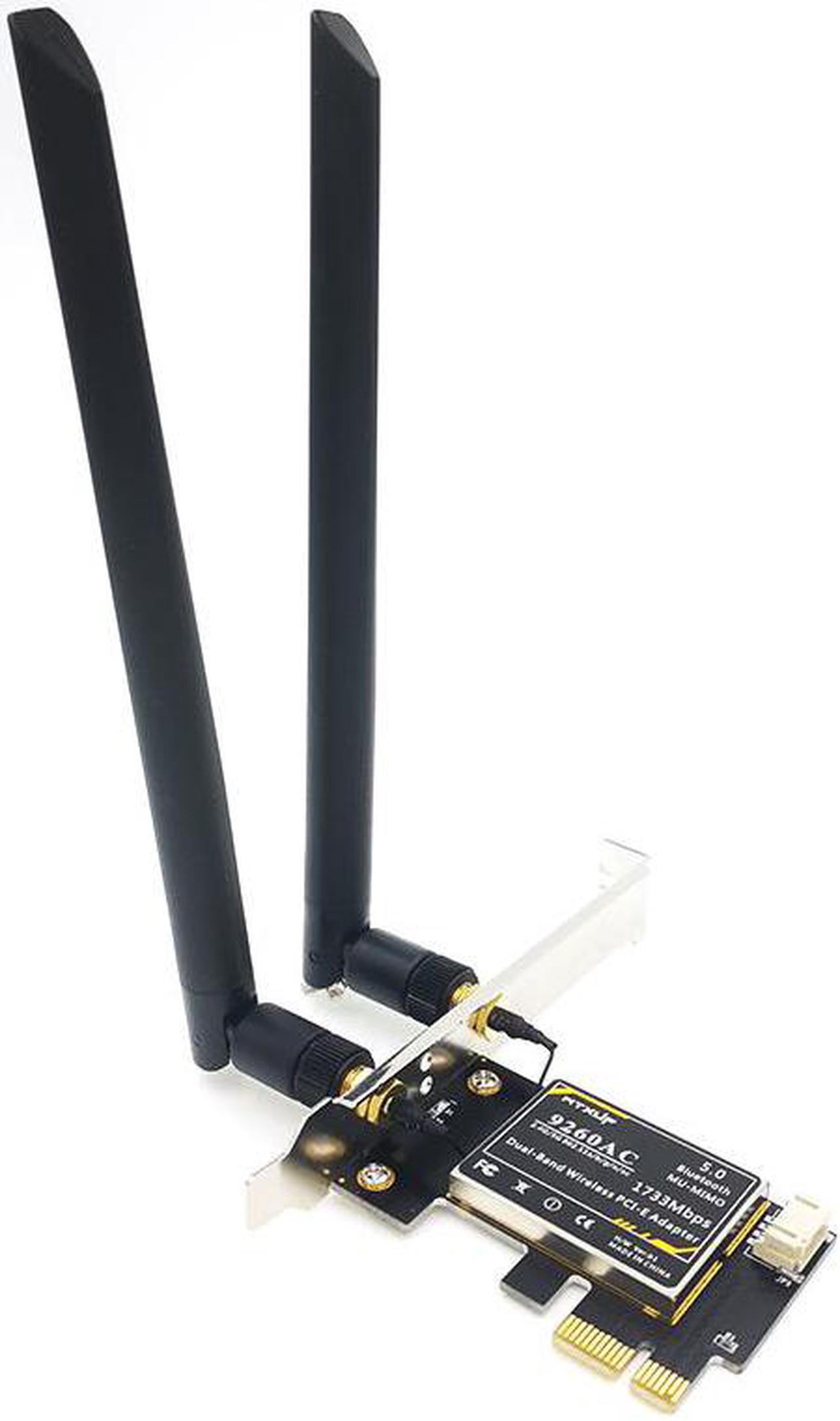 9260AC Dual-Band Gigabit Desktop PCI-E PCIE 1X Wireless Network Card 1730Mbps Bluetooth 5.0 gaming wifi adapter+ 6DBI antenna