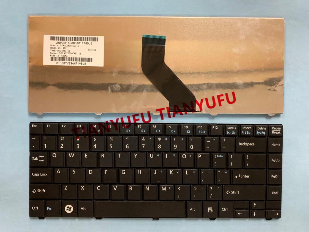 FOR Fujitsu lifebook LH531 LH531G US BLACK FLAT EDGE BLACK KEYBOARD Laptop KEYBOARD